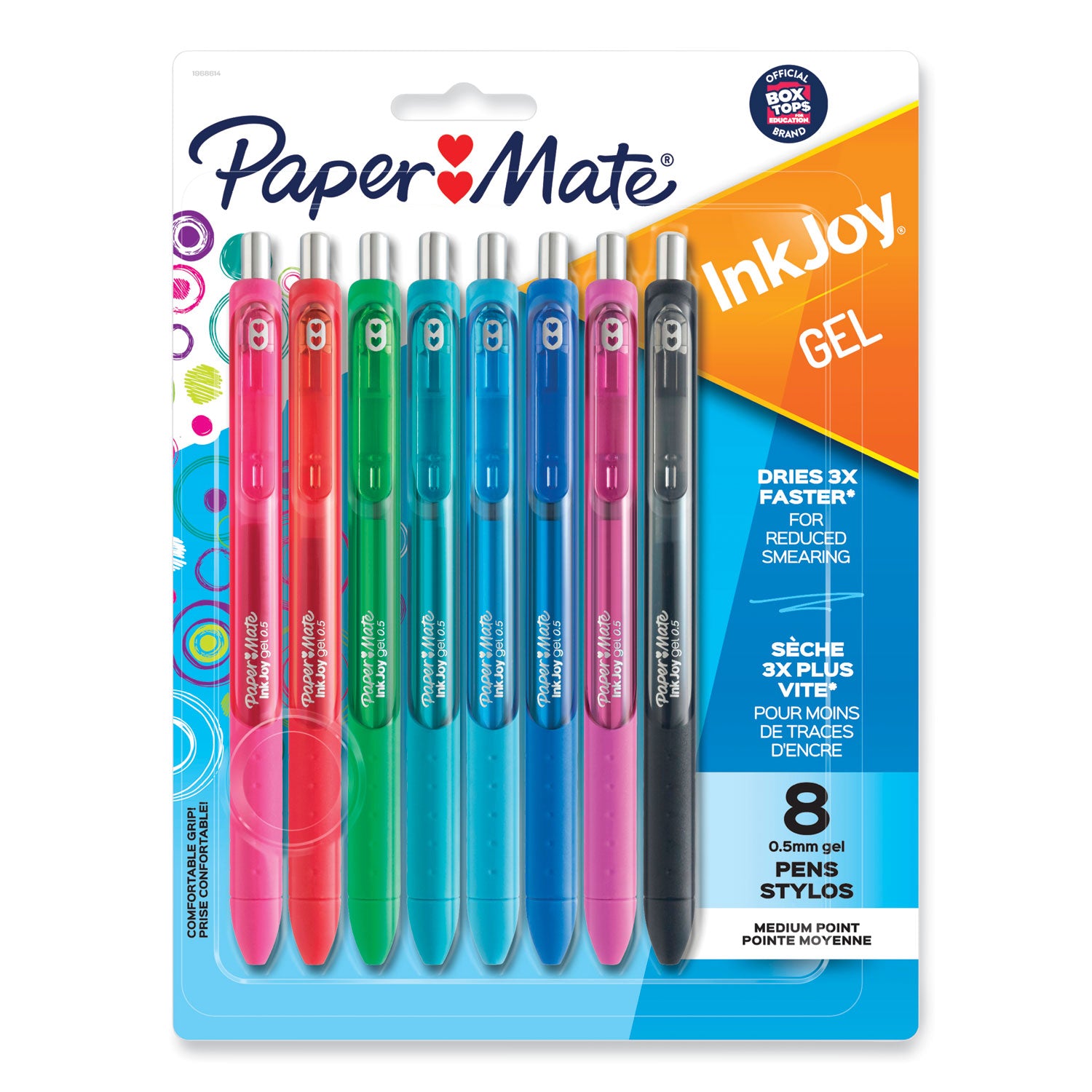 inkjoy-gel-pen-retractable-fine-05-mm-assorted-ink-and-barrel-colors-8-pack_pap1968614 - 1