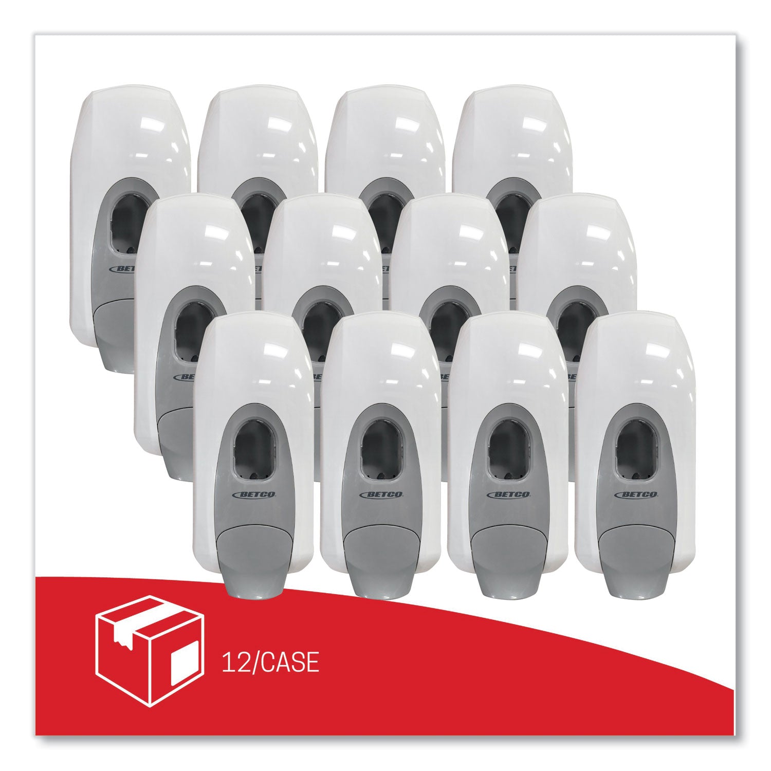 Betco Clario Manual Skin Care Foam Dispenser - Manual - 1.06 quart Capacity - Hygienic, Refillable, Site Window, Durable - White - 12 / Carton - 2