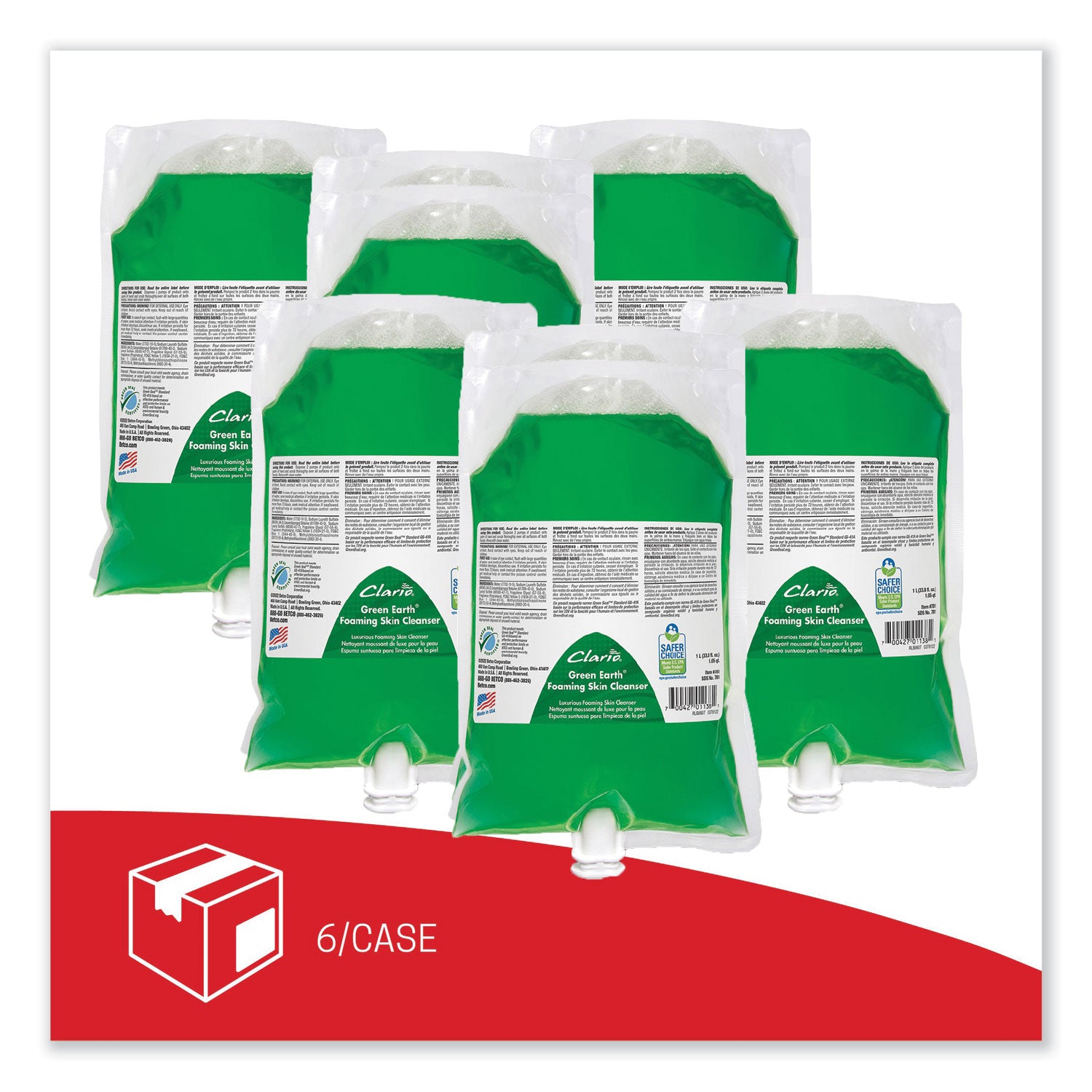 green-earth-foaming-skin-cleanser-refill-fresh-meadow-1000-ml-refill-bag-6-carton_bet7812900 - 2