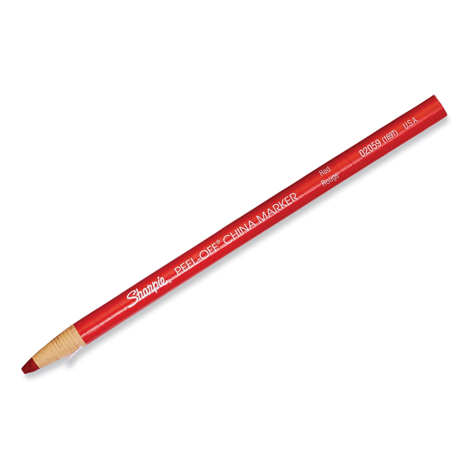 Peel-Off China Markers, Red, Dozen -