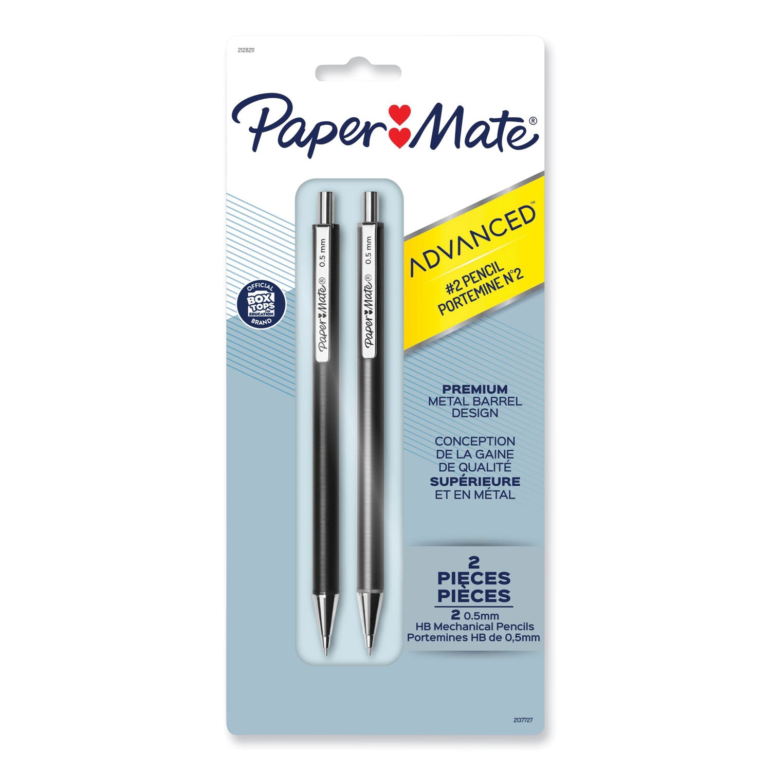 advanced-mechanical-pencils-05-mm-hb-#2-black-lead-black;-gray-barrel-2-pack_pap2128211 - 1