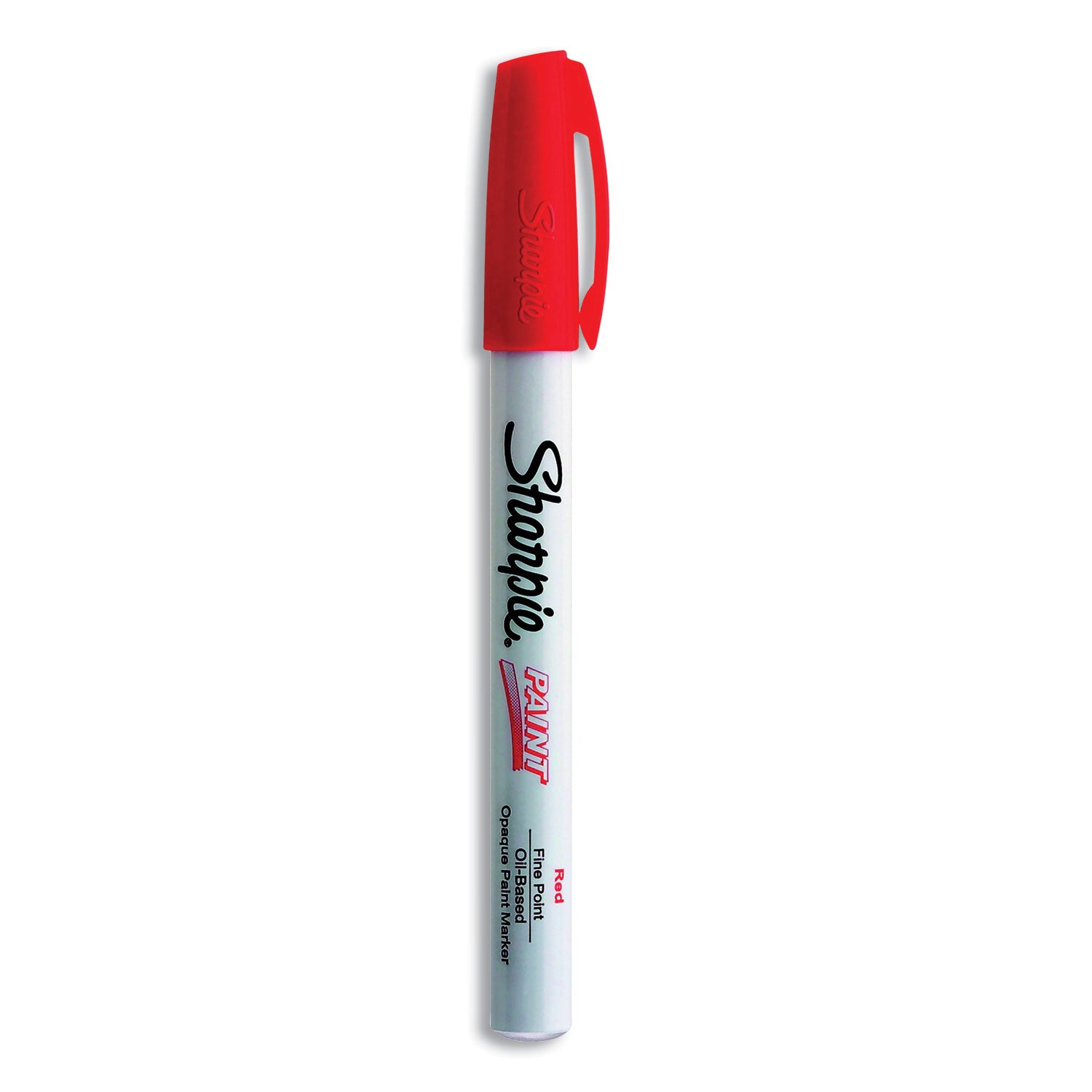 Permanent Paint Marker, Fine Bullet Tip, Red -