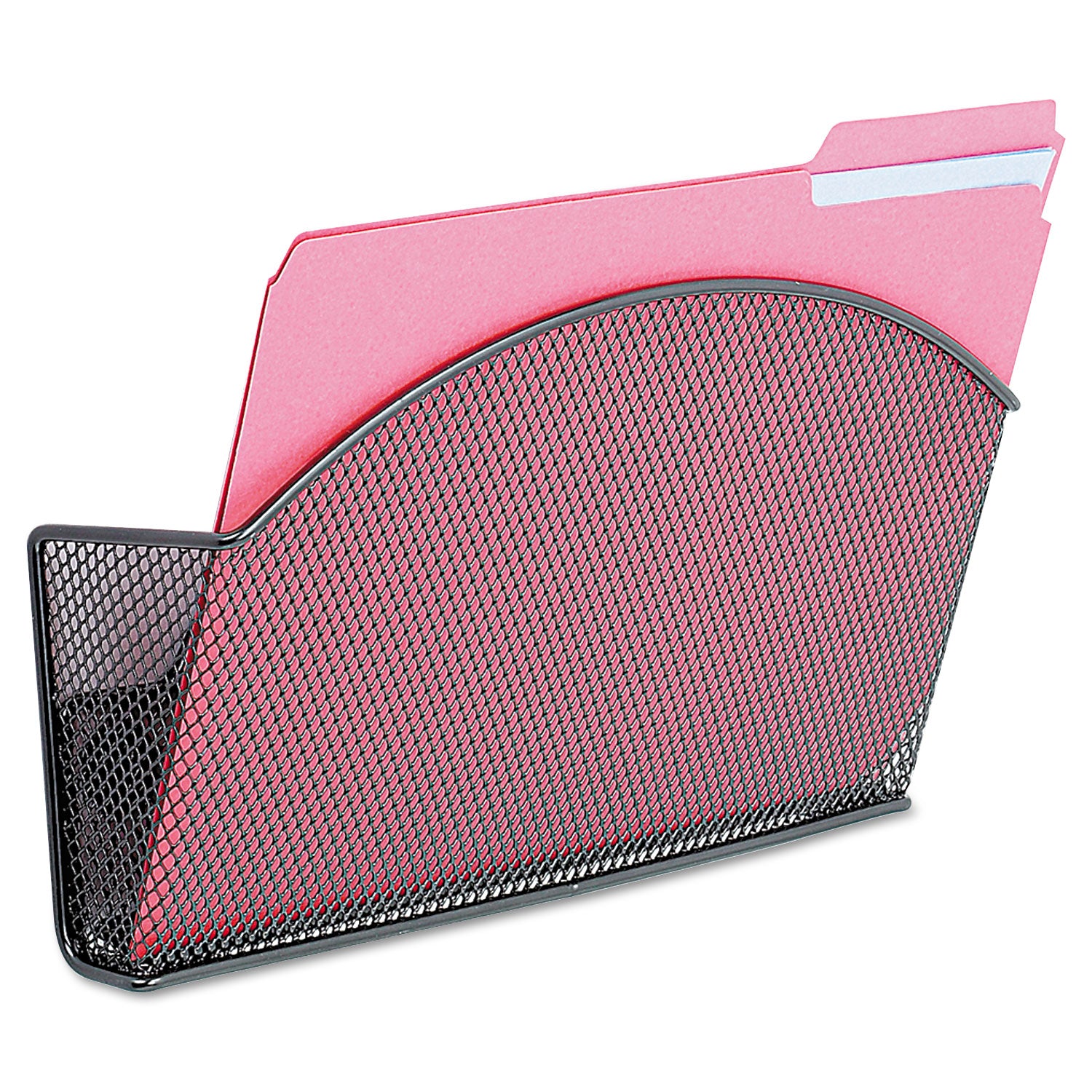 Onyx Magnetic Mesh Panel Accessories, Single File Pocket, 13 x 4.25 x 7.25, Black -