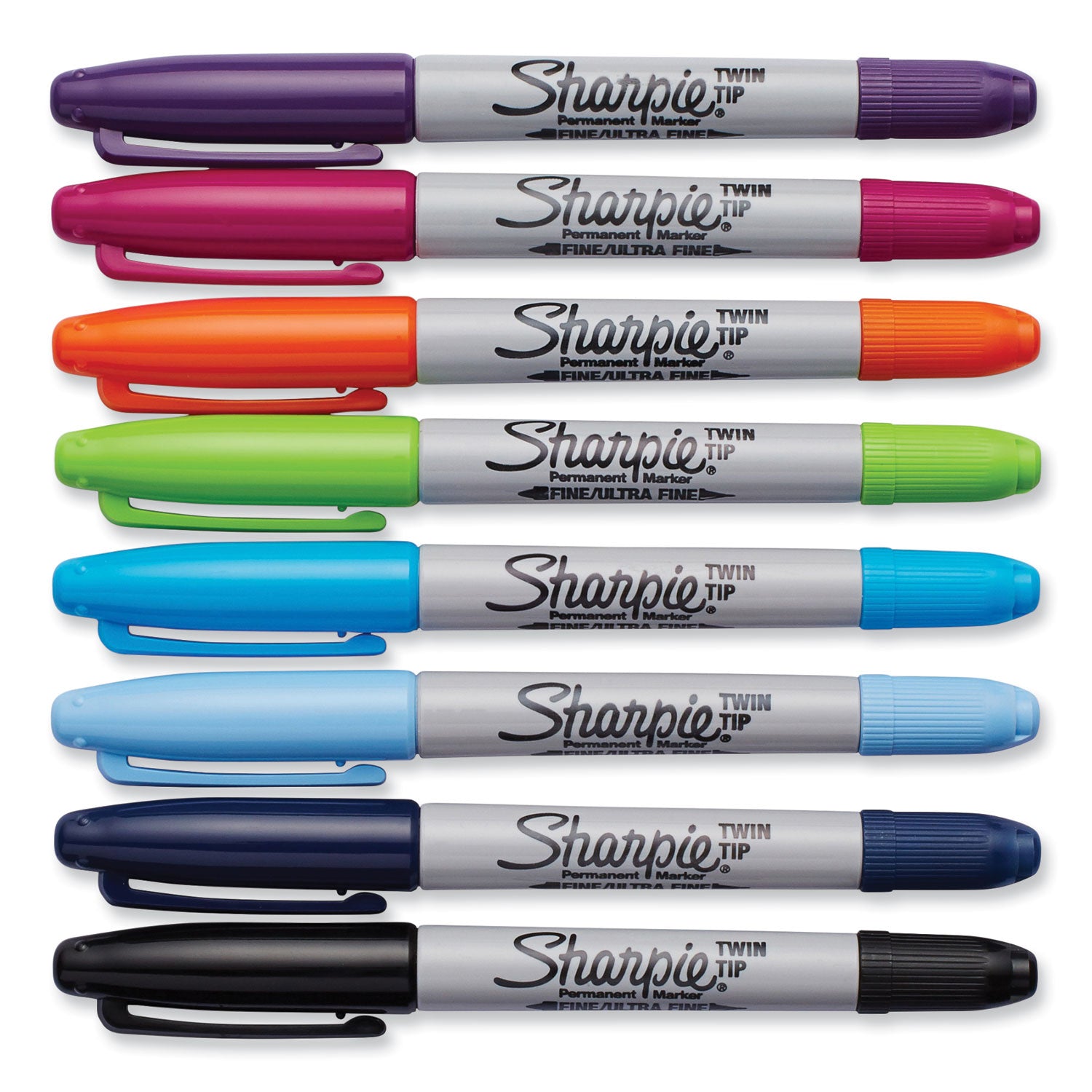 twin-tip-permanent-marker-extra-fine-fine-bullet-tips-assorted-colors-8-set_san33861pp - 2
