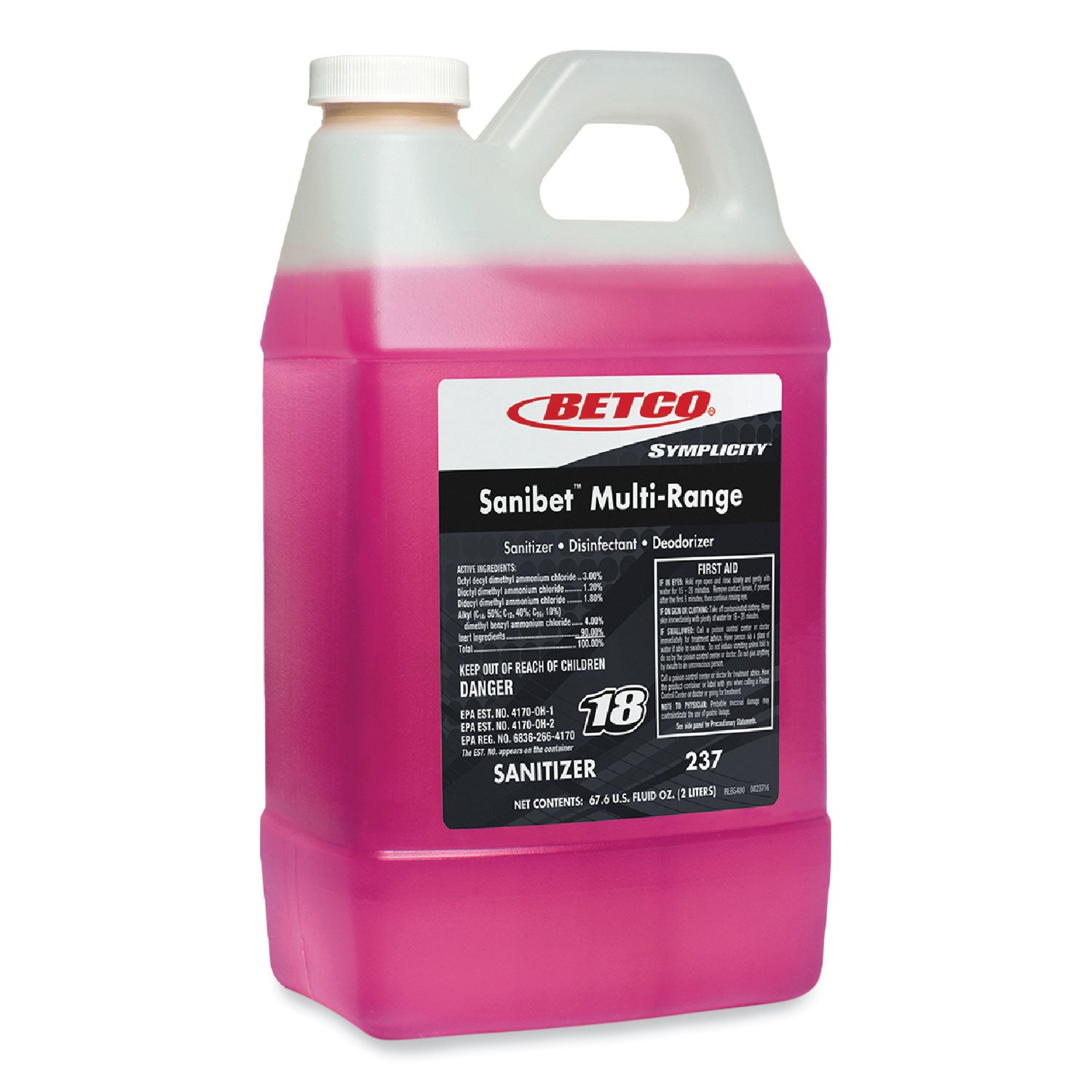 symplicity-sanibet-multi-range-sanitizer-disinfectant-deodorizer-2-l-bottle-4-carton_bet2374700 - 1