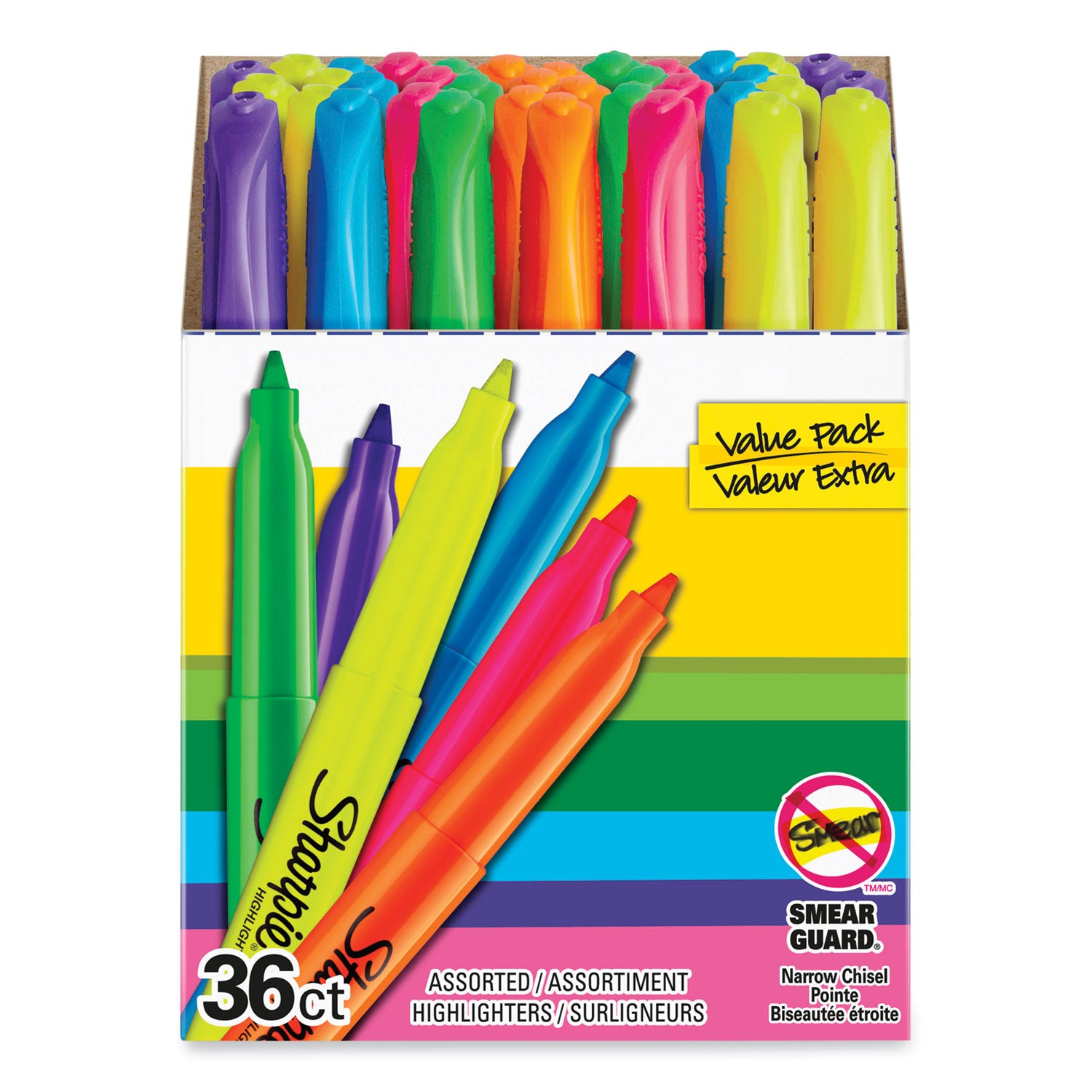 pocket-style-highlighters-assorted-ink-colors-chisel-tip-assorted-barrel-colors-36-pack_san2133497 - 1