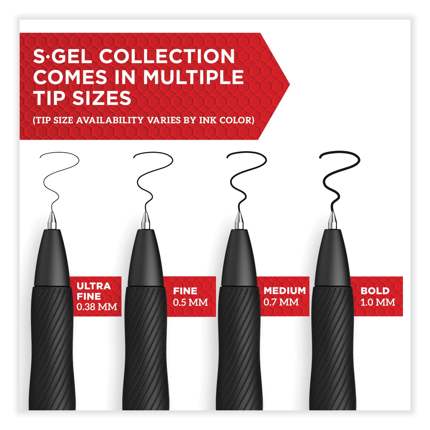 s-gel-high-performance-gel-pen-retractable-medium-07-mm-assorted-ink-colors-black-barrel-4-pack_san2096174 - 2