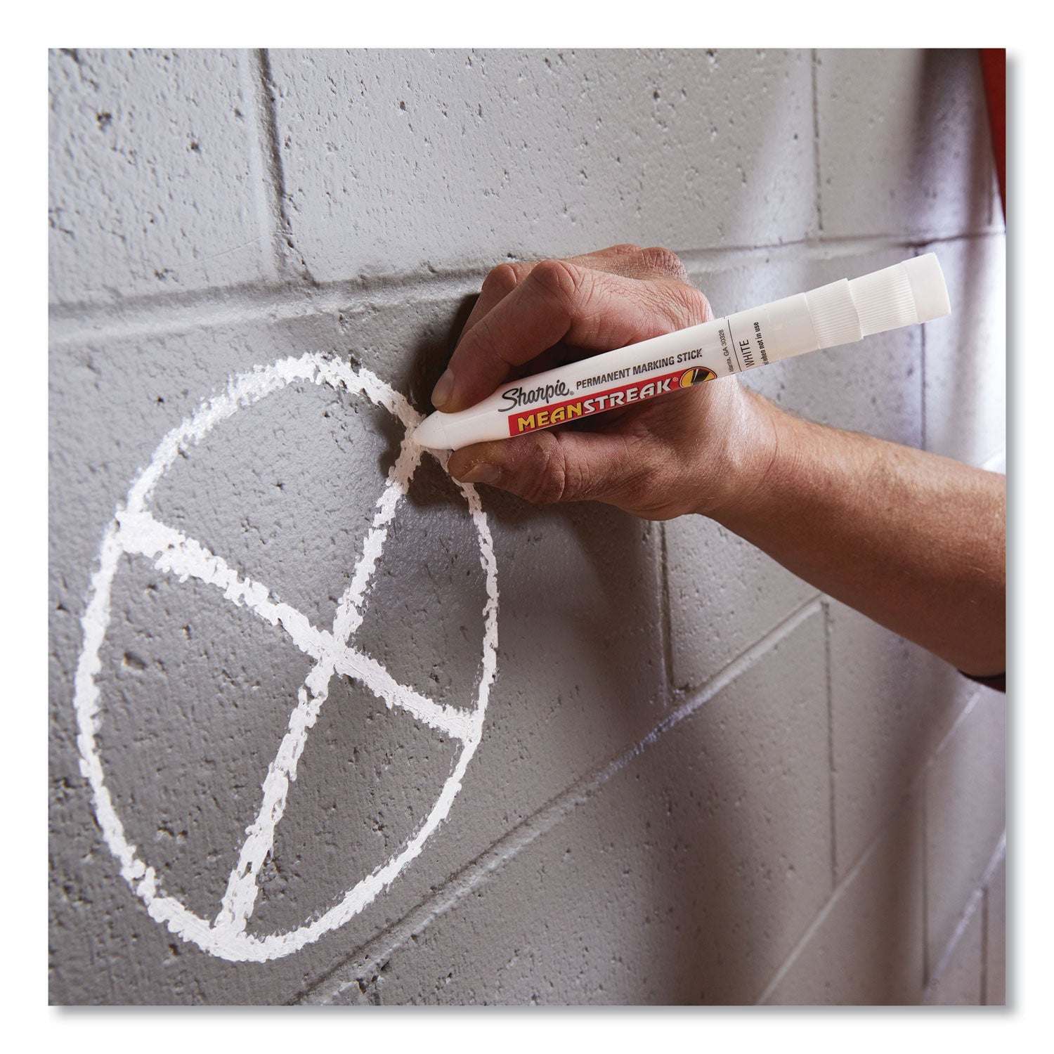 Mean Streak Marking Stick, Broad Bullet Tip, White -