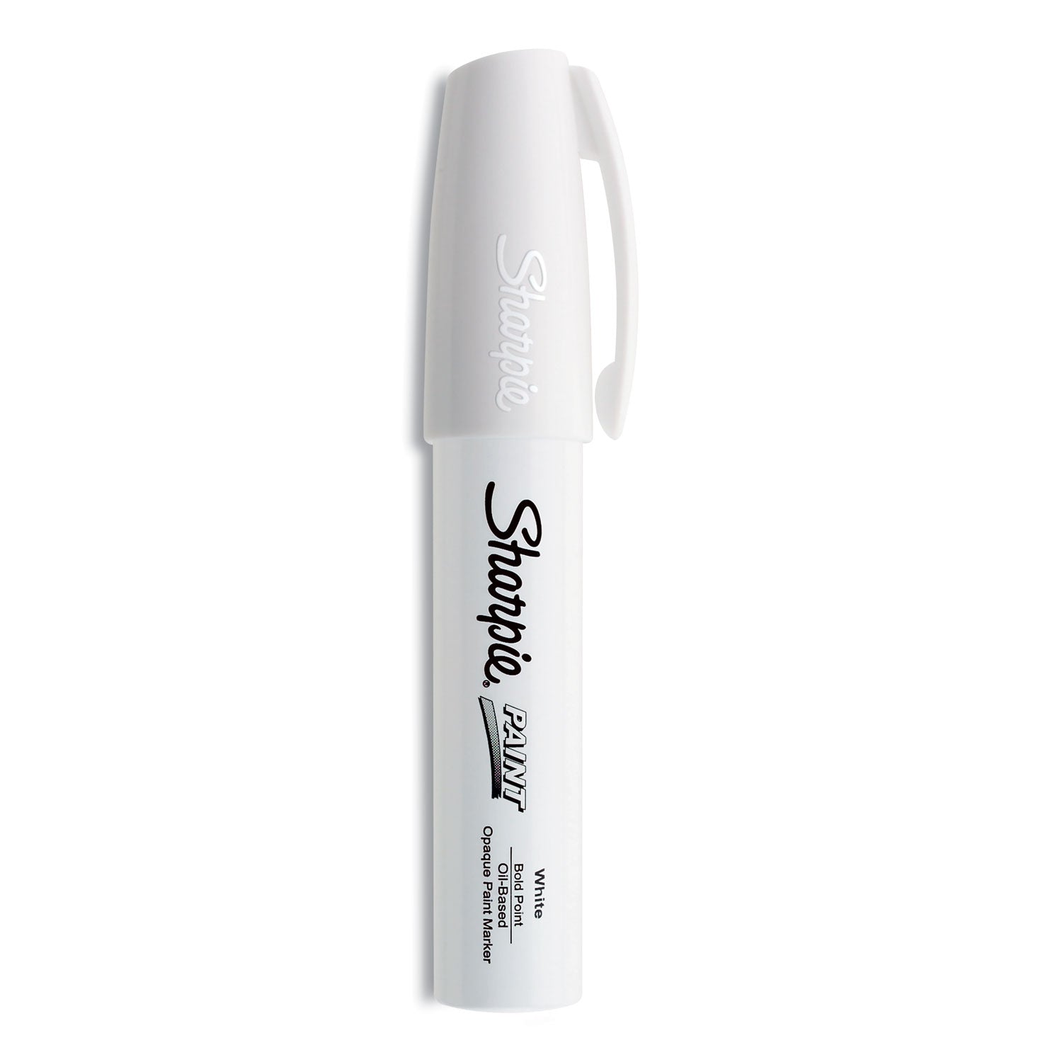 Permanent Paint Marker, Extra-Broad Chisel Tip, White -
