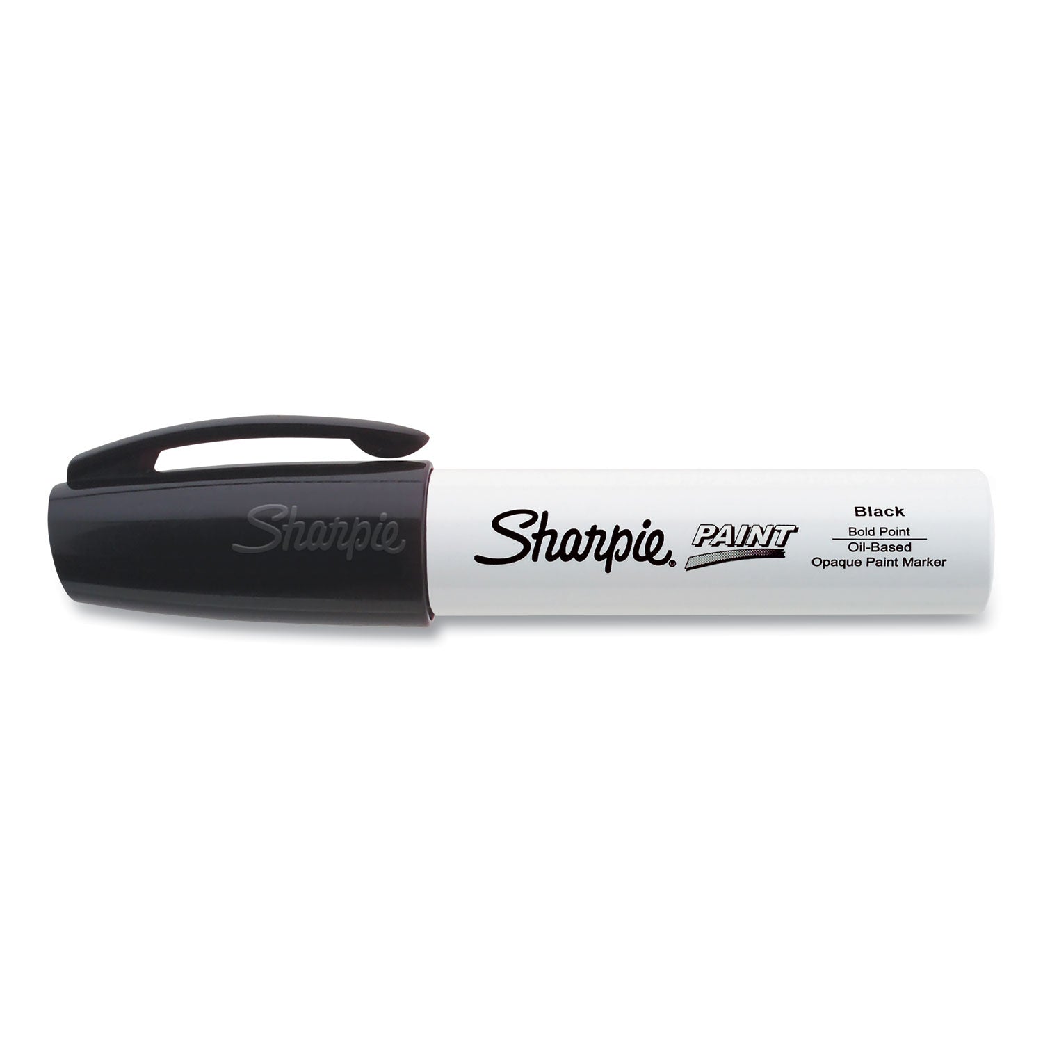 Permanent Paint Marker, Extra-Broad Chisel Tip, Black -