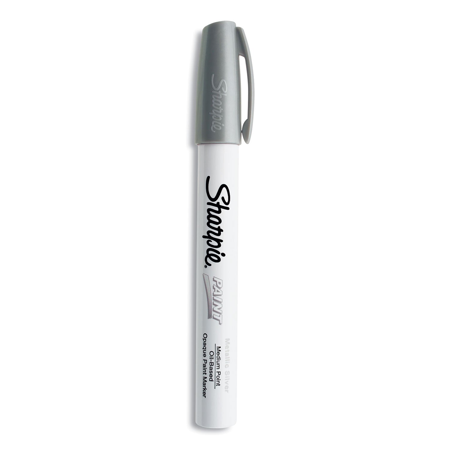 Permanent Paint Marker, Medium Bullet Tip, Silver -