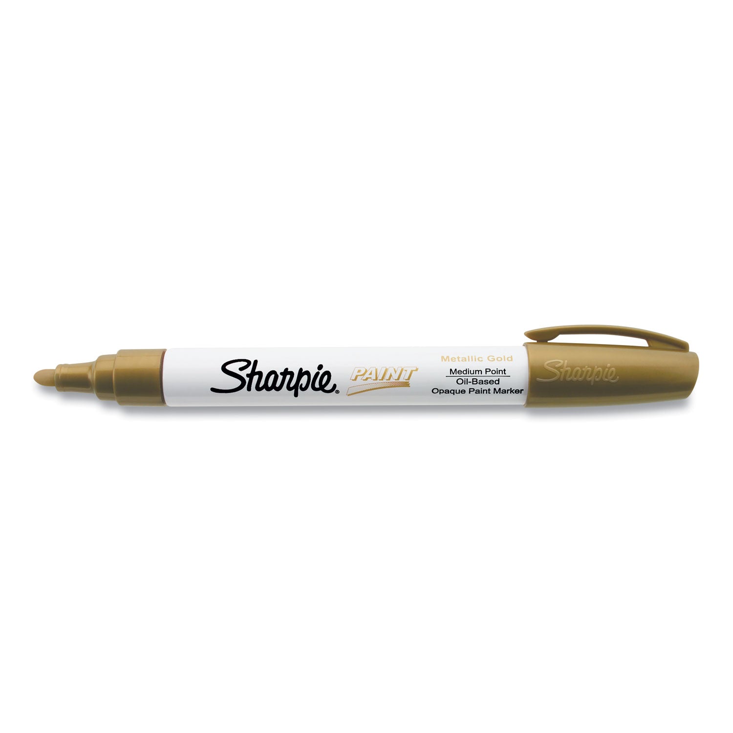 Permanent Paint Marker, Medium Bullet Tip, Gold -