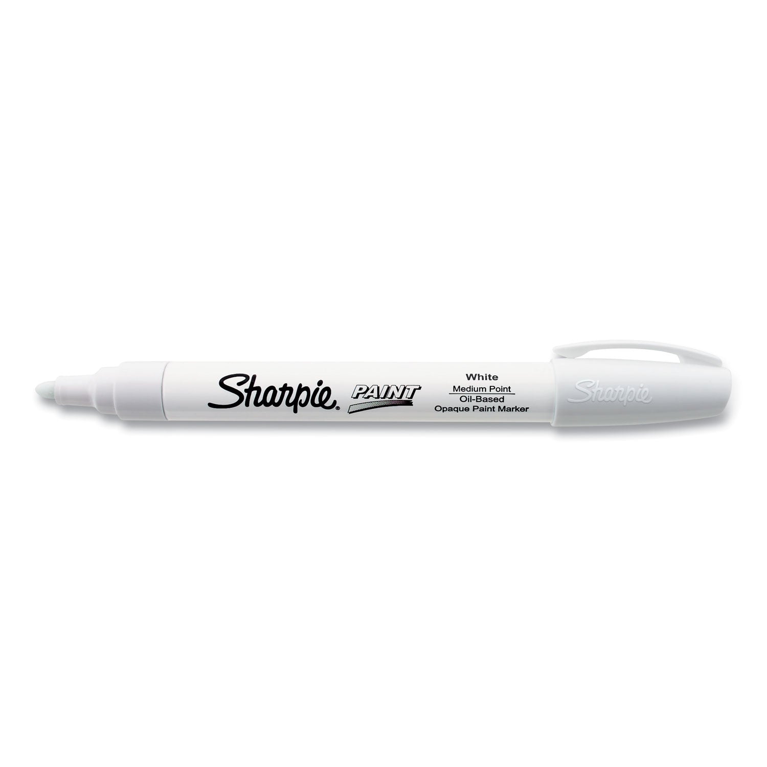 Permanent Paint Marker, Medium Bullet Tip, White -