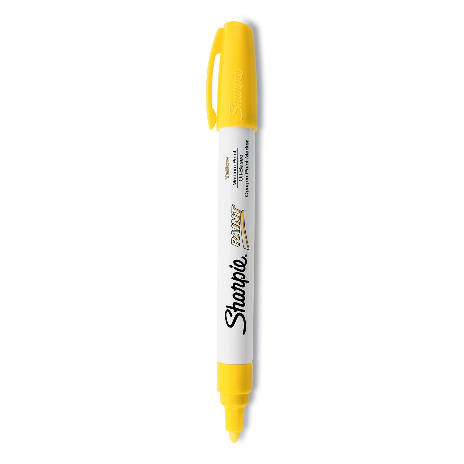 Permanent Paint Marker, Medium Bullet Tip, Yellow -