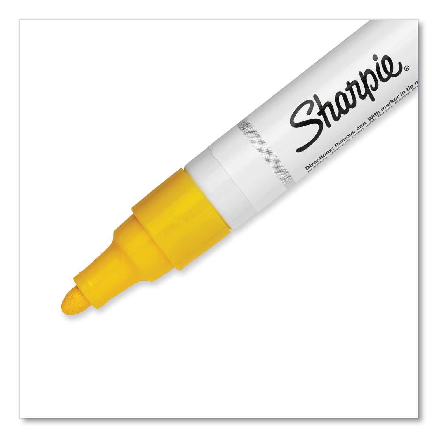 Permanent Paint Marker, Medium Bullet Tip, Yellow -
