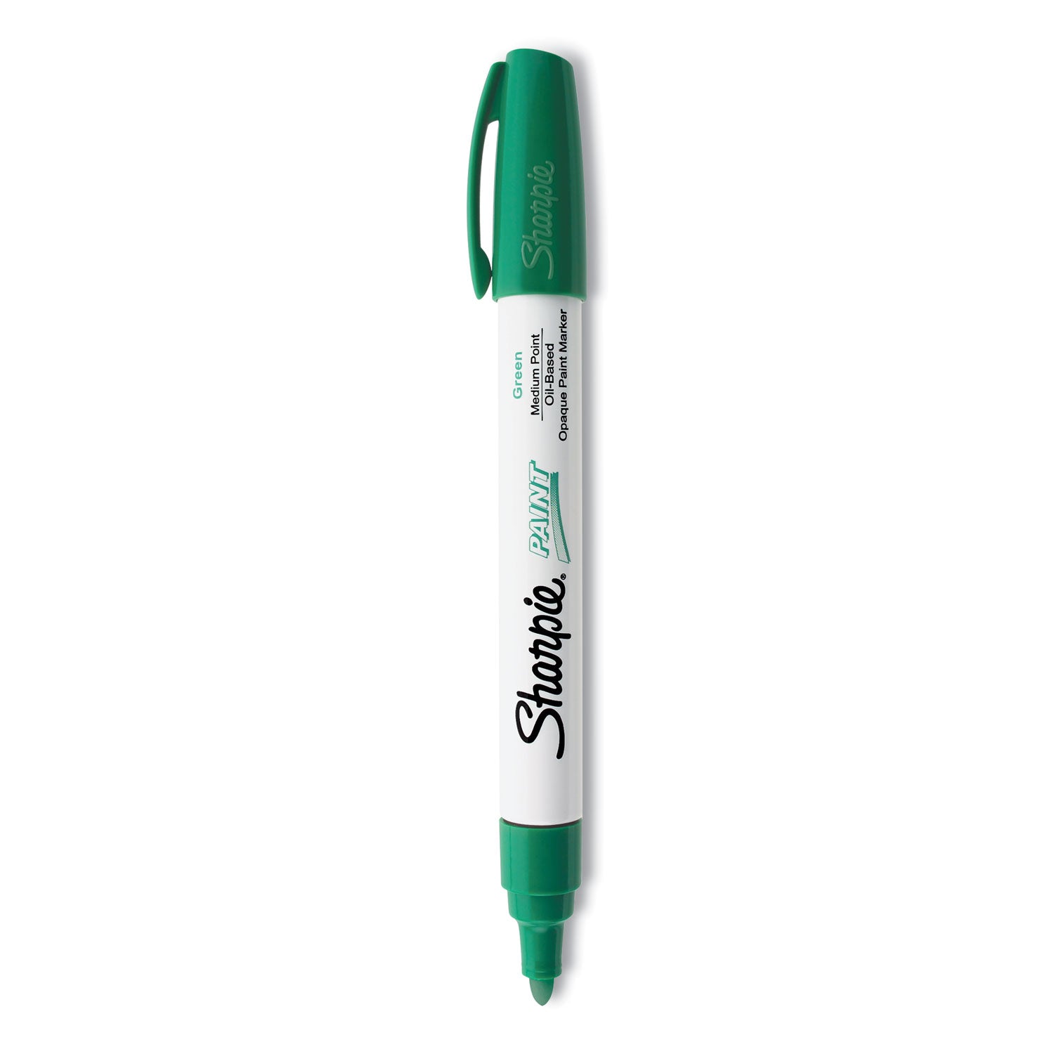 Permanent Paint Marker, Medium Bullet Tip, Green -