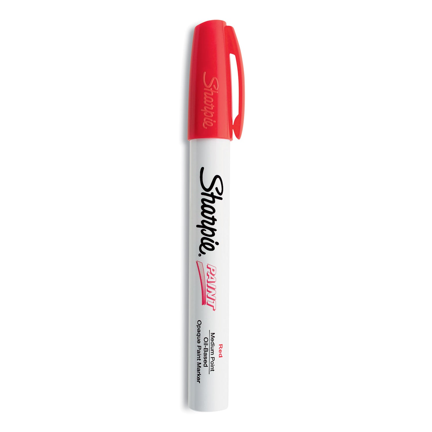 Permanent Paint Marker, Medium Bullet Tip, Red -