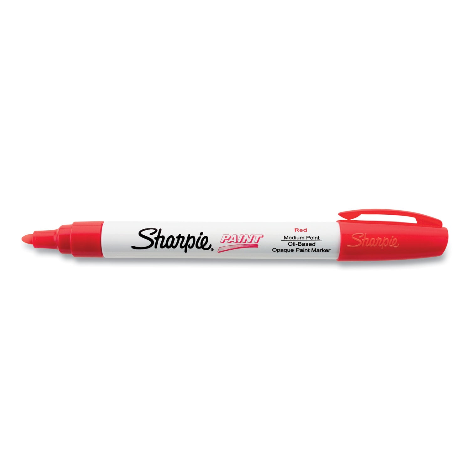 Permanent Paint Marker, Medium Bullet Tip, Red -
