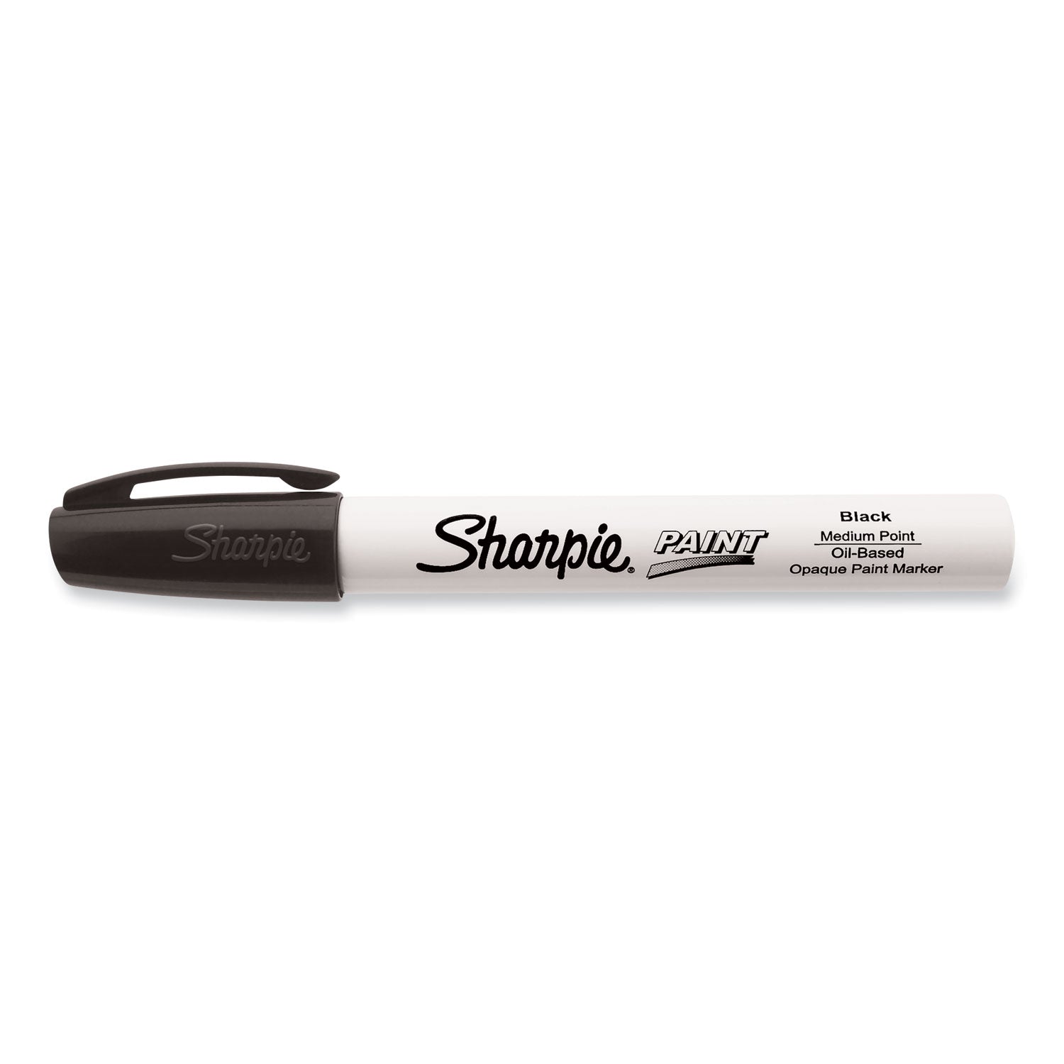 Permanent Paint Marker, Medium Bullet Tip, Black -