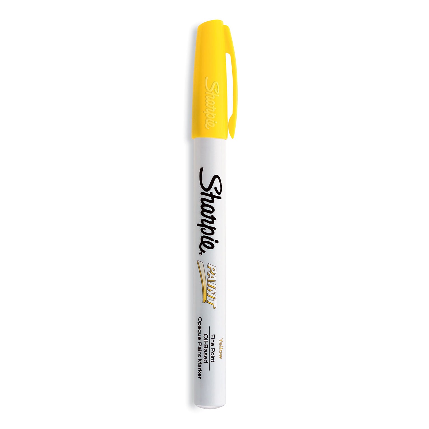Permanent Paint Marker, Fine Bullet Tip, Yellow -