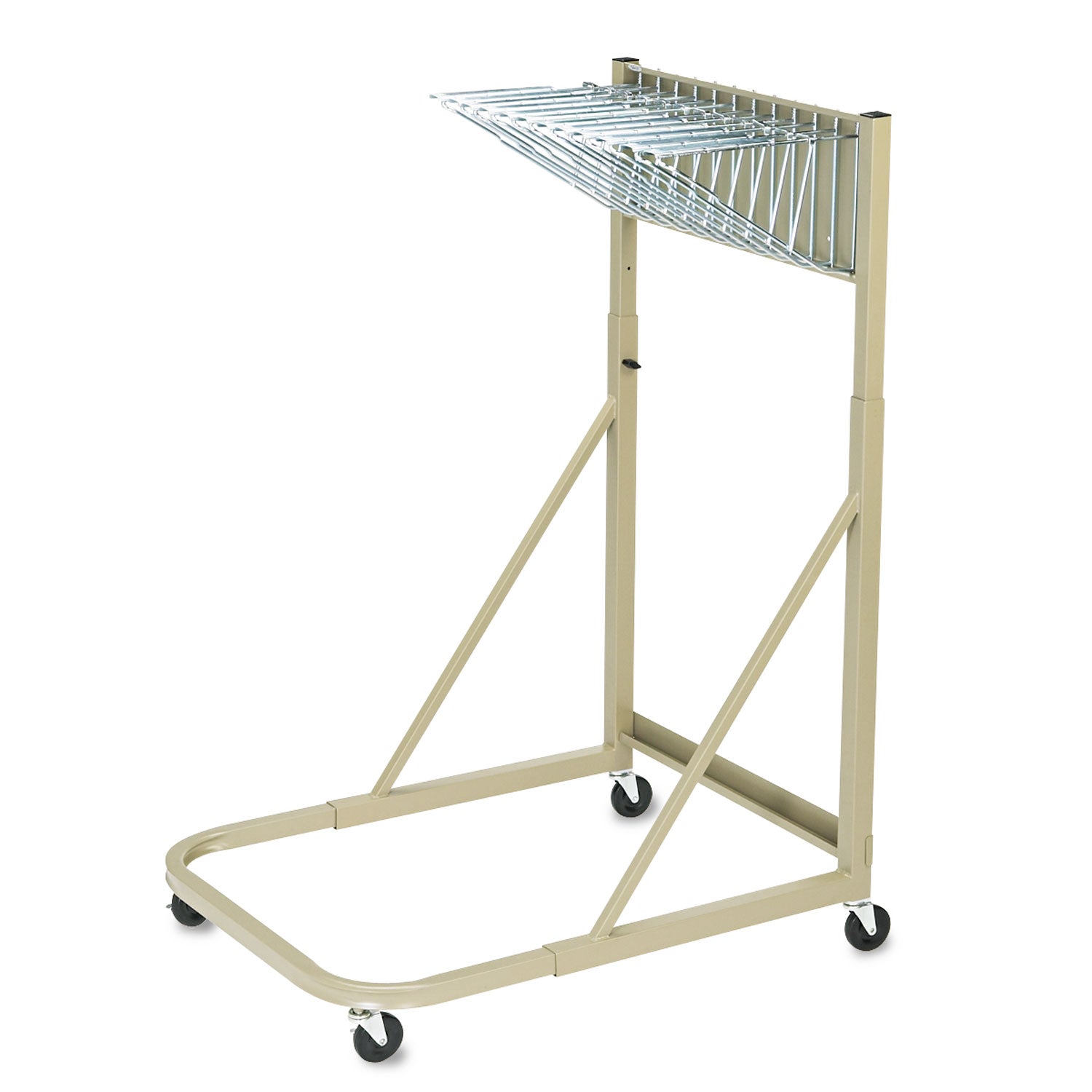 Safco Mobile Cart - 240 lb Capacity - Steel - x 27" Width x 37.5" Depth x 61.6" Height - Sand - 1 Each - 2