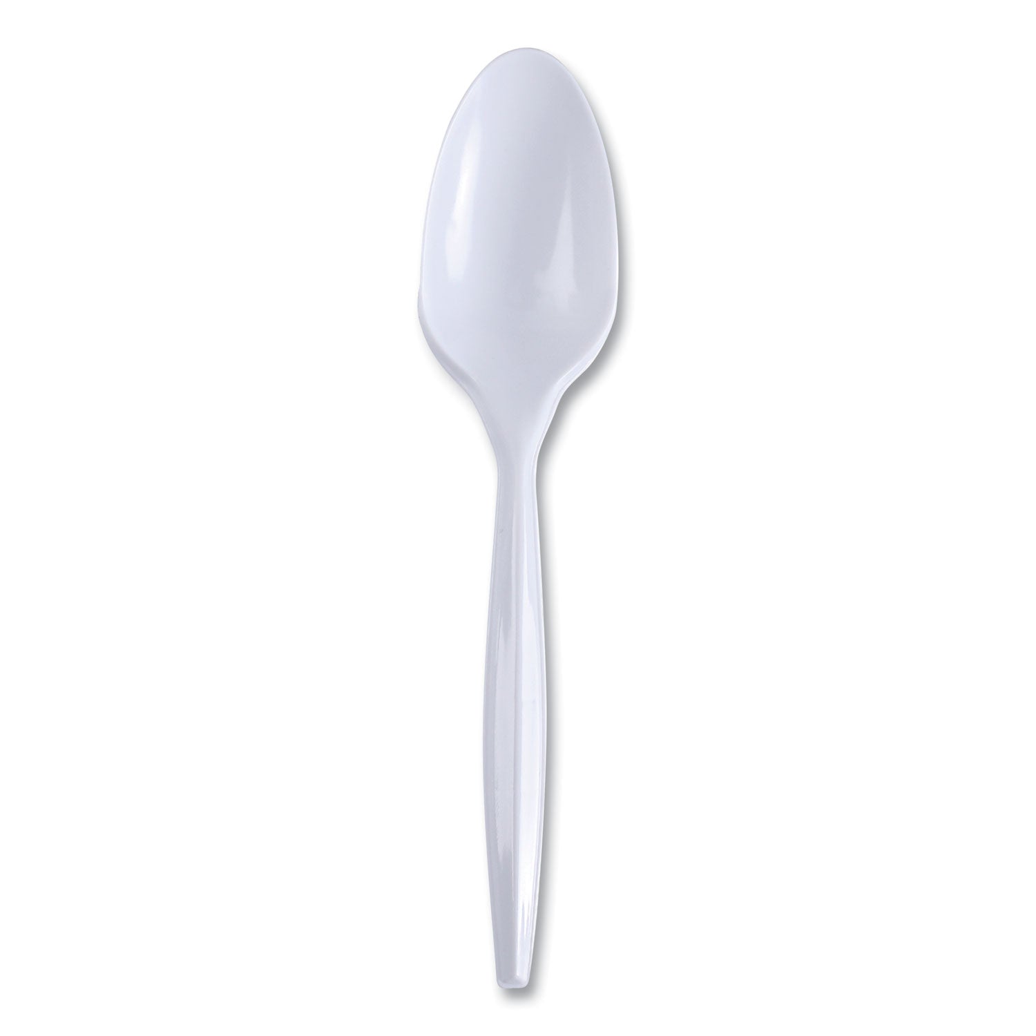 Mediumweight Wrapped Polypropylene Cutlery, Teaspoon, White, 1,000/Carton -