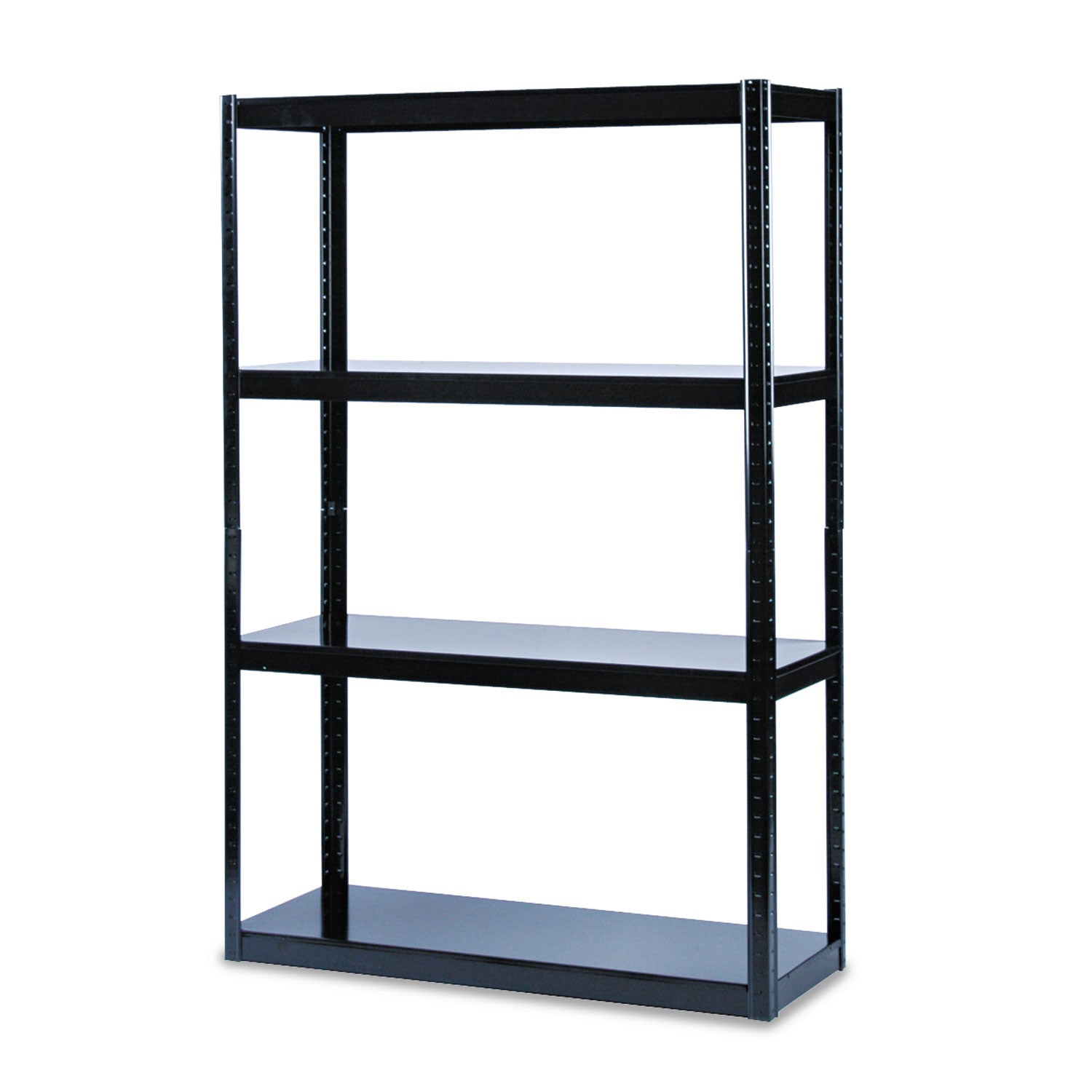 Boltless Steel Shelving, Five-Shelf, 48w x 18d x 72h, Black -