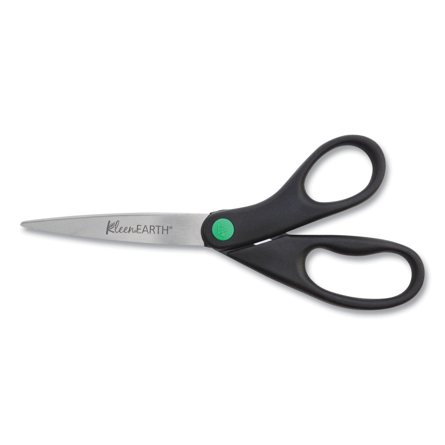 KleenEarth Scissors, 8" Long, 3.25" Cut Length, Black Straight Handle -