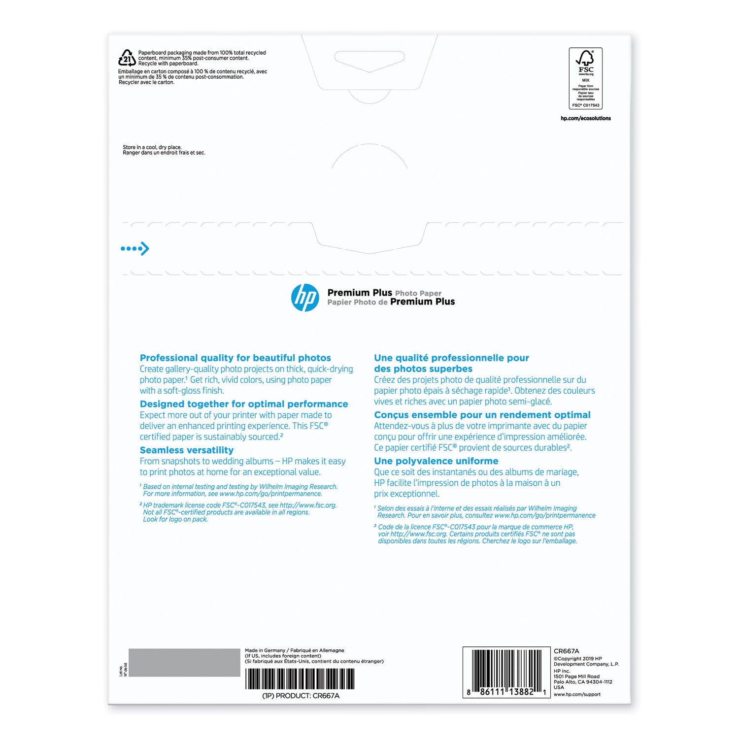 Premium Plus Photo Paper, 11.5 mil, 8.5 x 11, Soft-Gloss White, 50/Pack -
