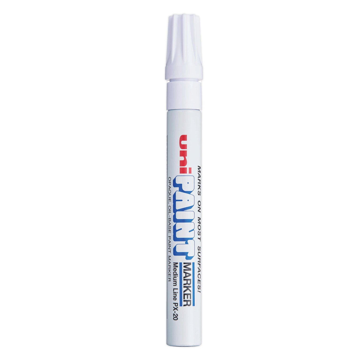 Permanent Marker, Medium Bullet Tip, White - 1