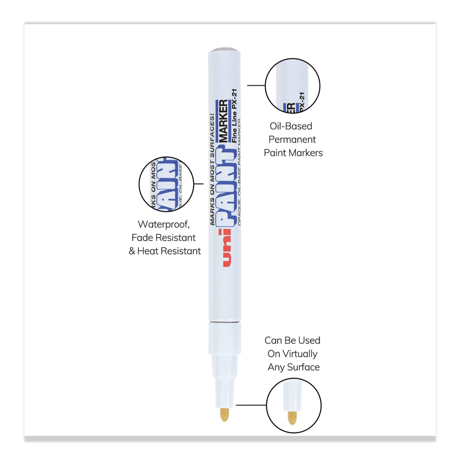 permanent-marker-fine-bullet-tip-white_ubc63713 - 2
