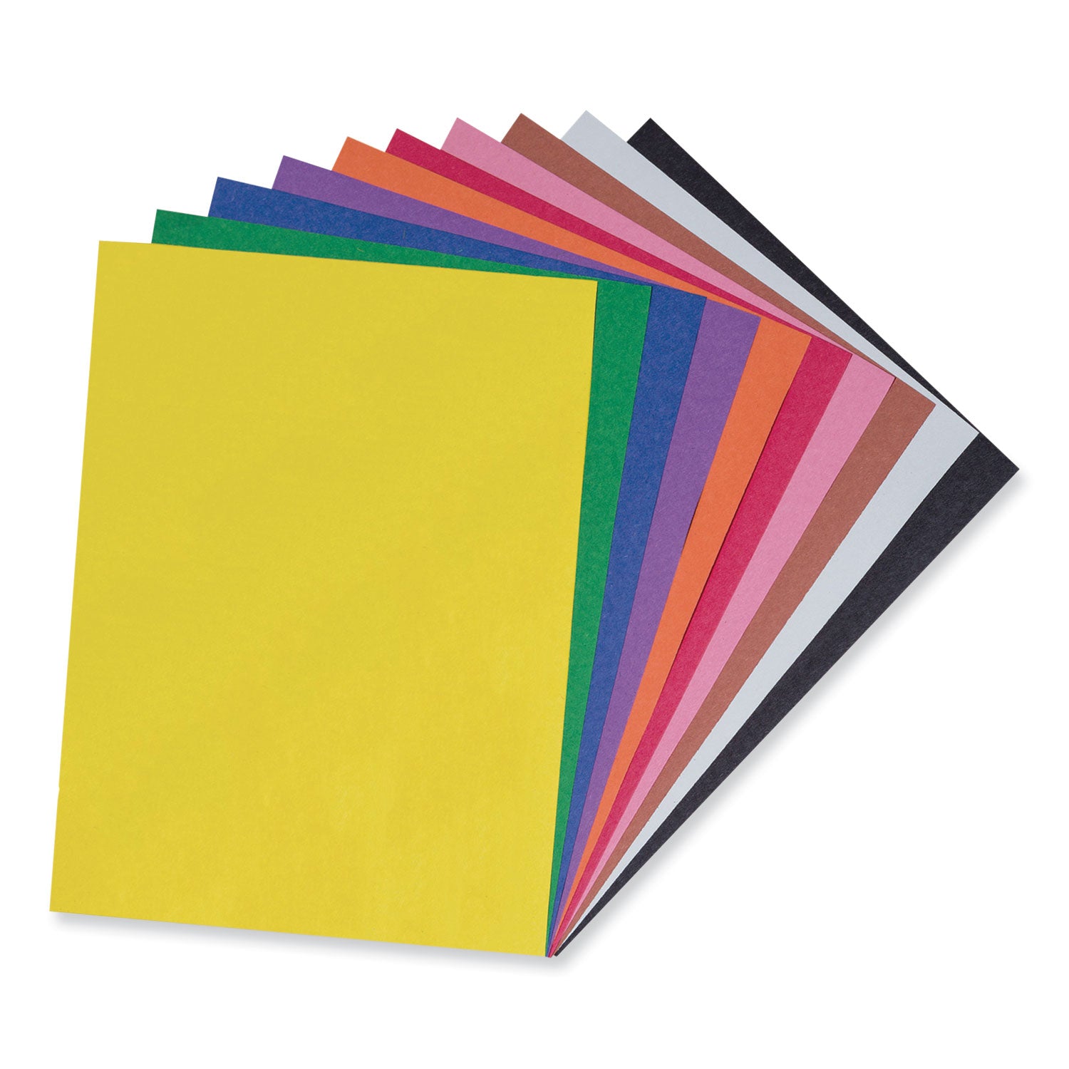 SunWorks Construction Paper, 50 lb Text Weight, 9 x 12, Assorted, 50/Pack -