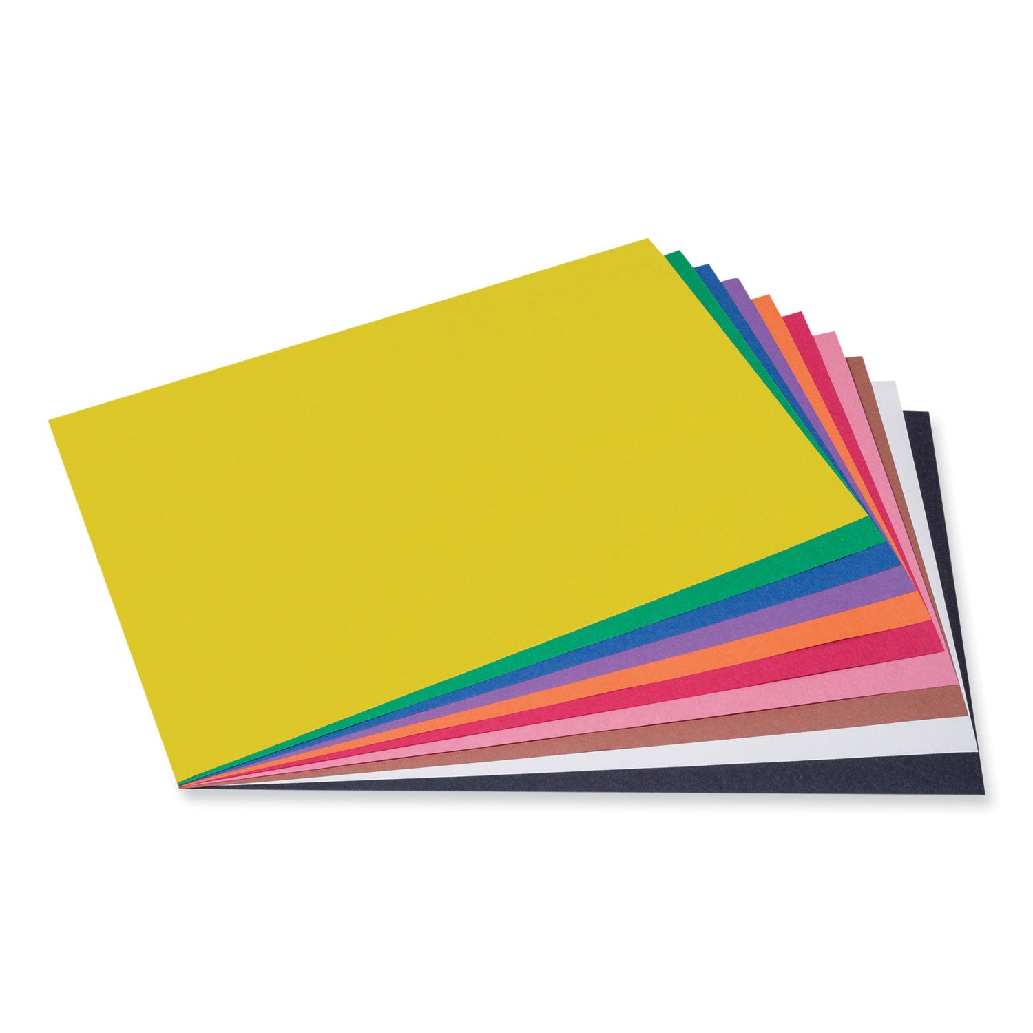 SunWorks Construction Paper, 50 lb Text Weight, 12 x 18, Assorted, 50/Pack -