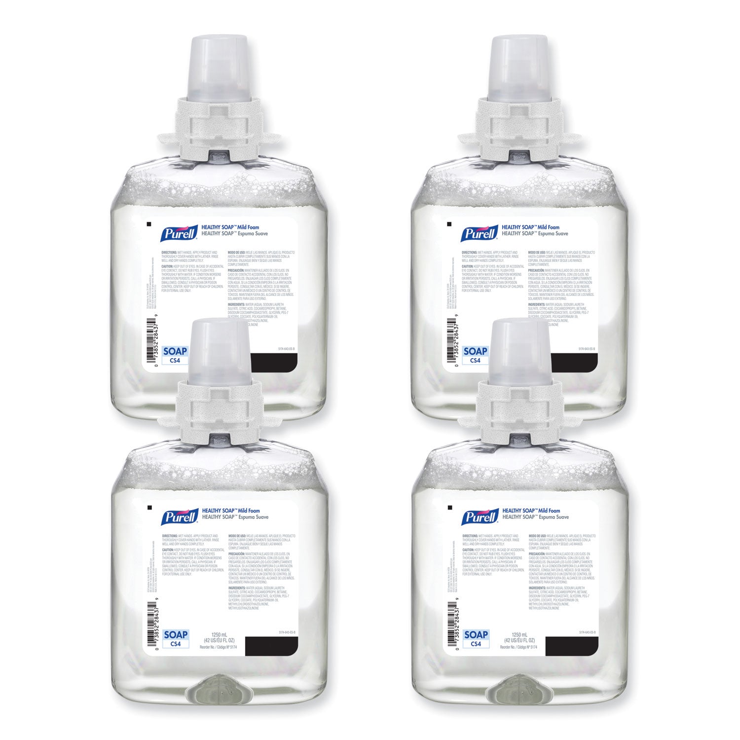 healthy-soap-mild-foam-for-cs4-dispensers-fragrance-free-1250-ml-4-carton_goj517404ct - 1