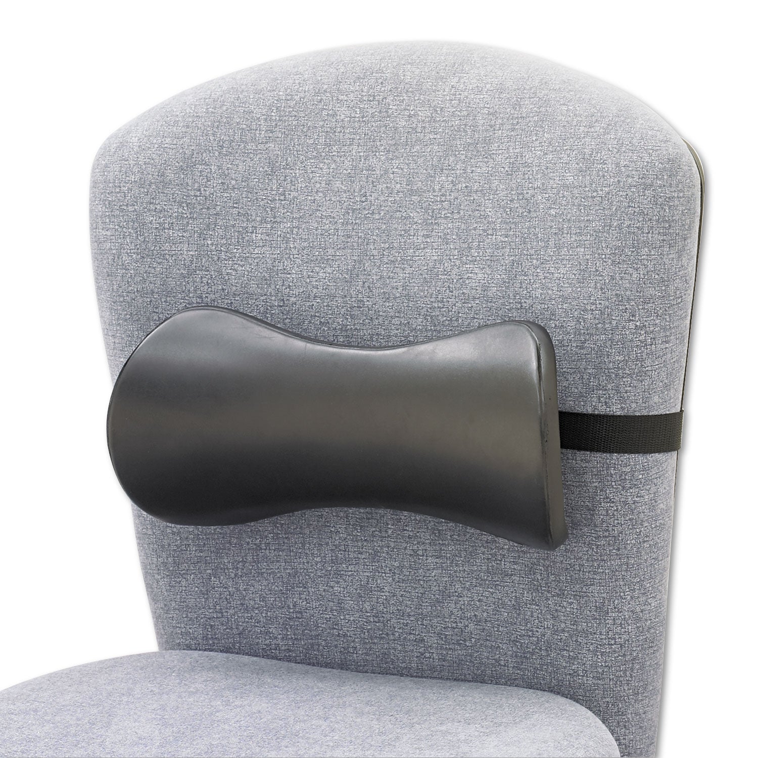 Lumbar Support Memory Foam Backrest, 14.5 x 3.75 x 6.75, Black -