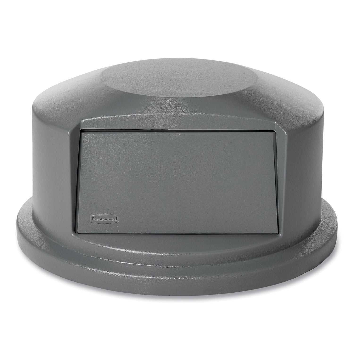 Round Brute Dome Top Receptacle, Push Door, 24 13/16 x 12 5/8, Gray - 2
