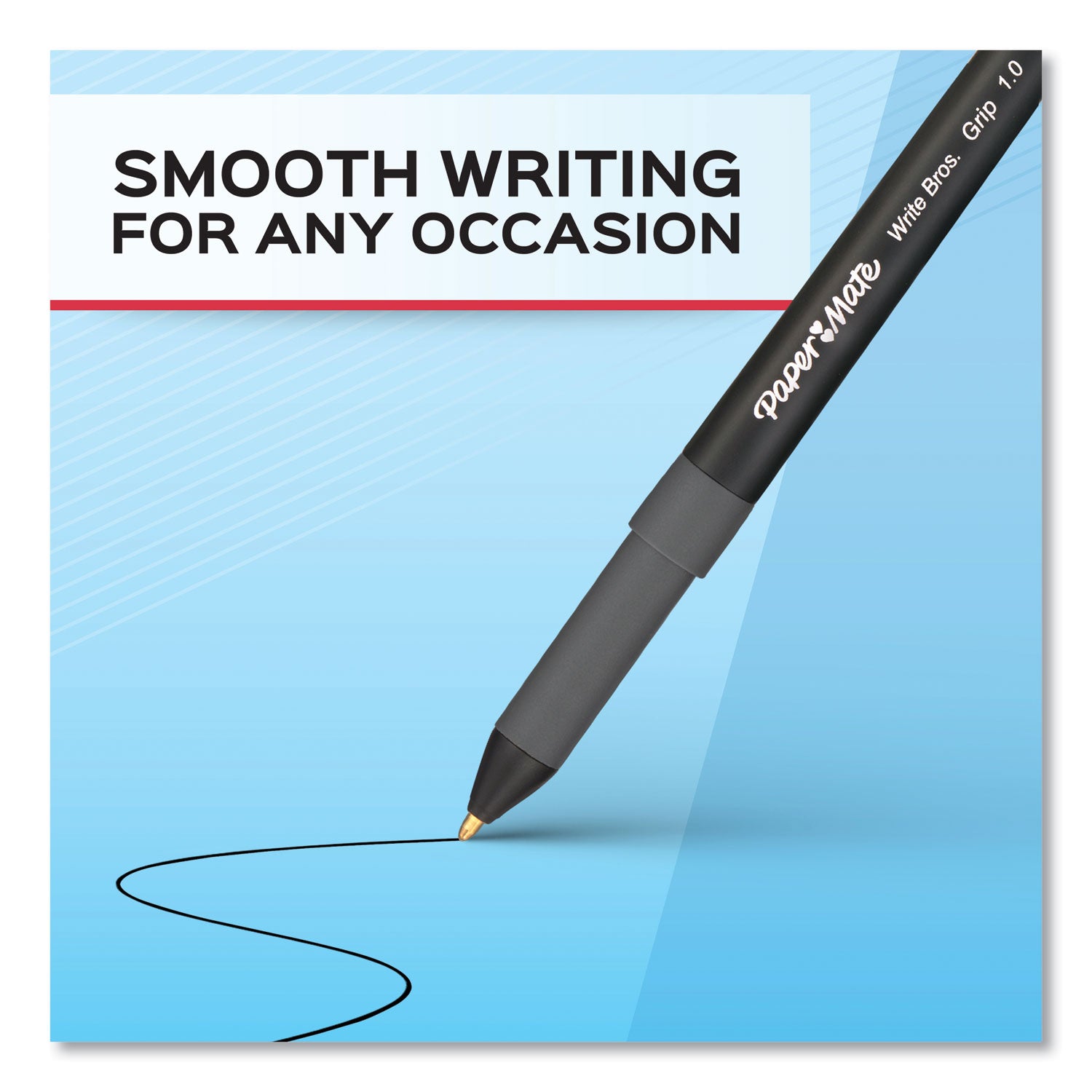write-bros-grip-ballpoint-pen-stick-medium-1-mm-black-ink-black-barrel-36-pack_pap2142266 - 2