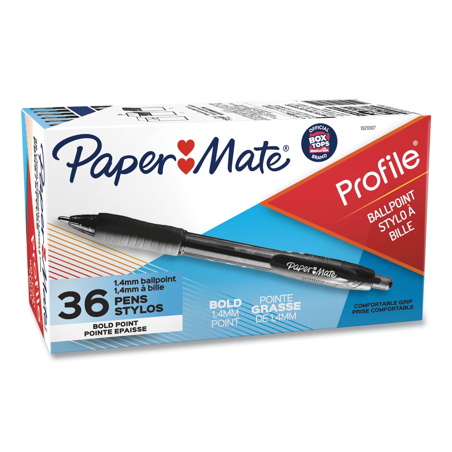 Profile Ballpoint Pen Value Pack, Retractable, Bold 1.4 mm, Black Ink, Translucent Black Barrel, 36/Box -