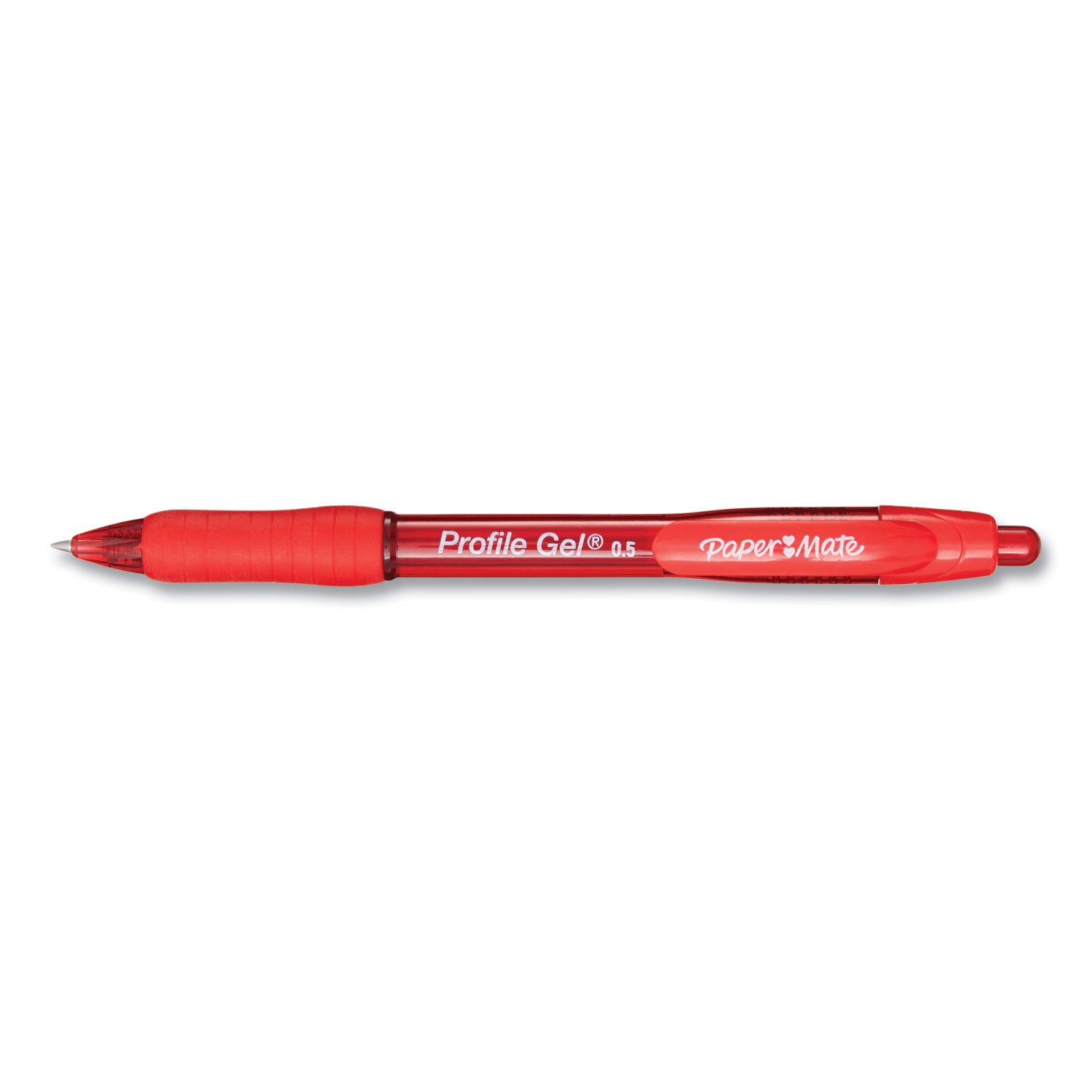 profile-gel-pen-retractable-fine-05-mm-red-ink-translucent-red-barrel-dozen_pap2126543 - 2