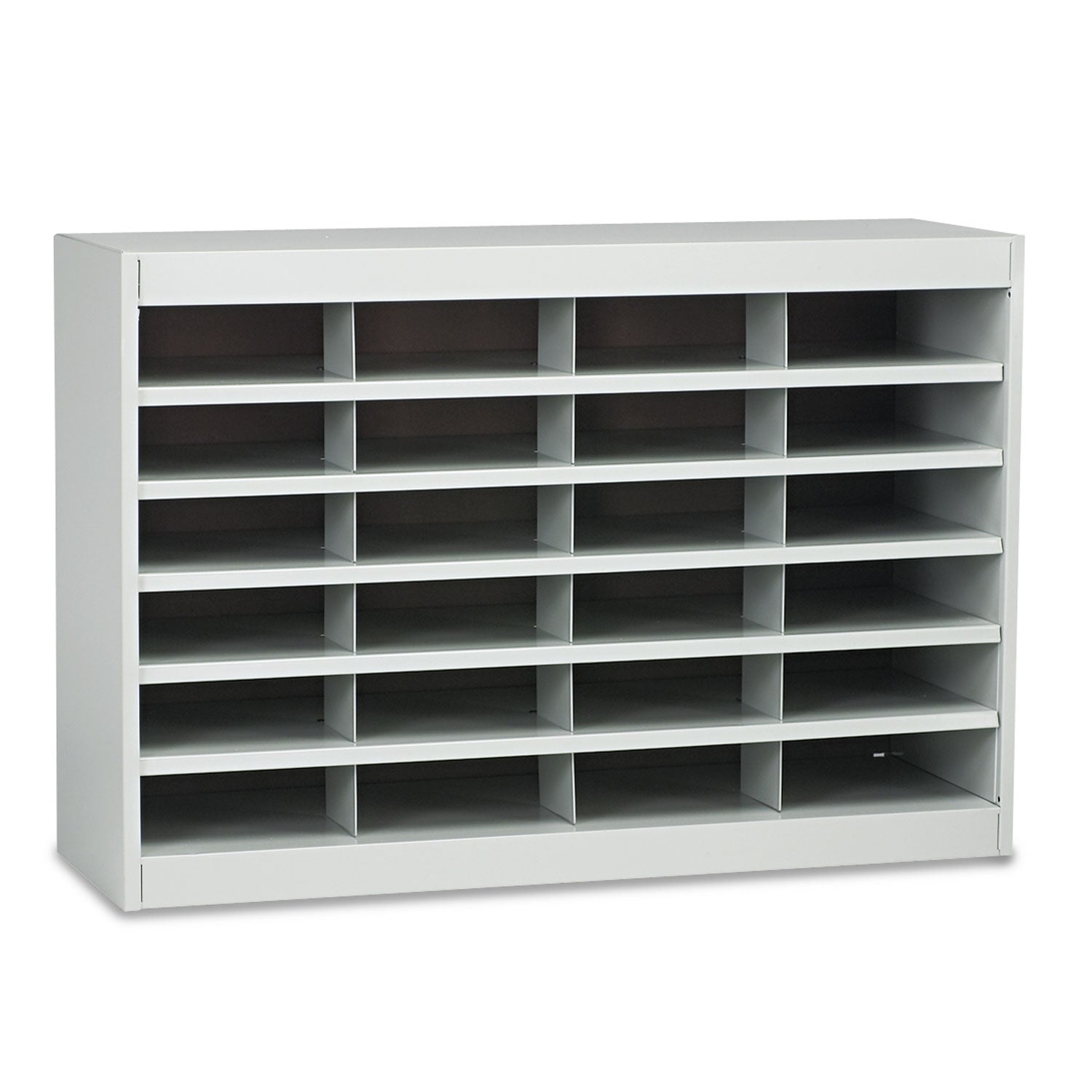 Steel/Fiberboard E-Z Stor Sorter, 24 Compartments, 37.5 x 12.75 x 25.75, Gray -