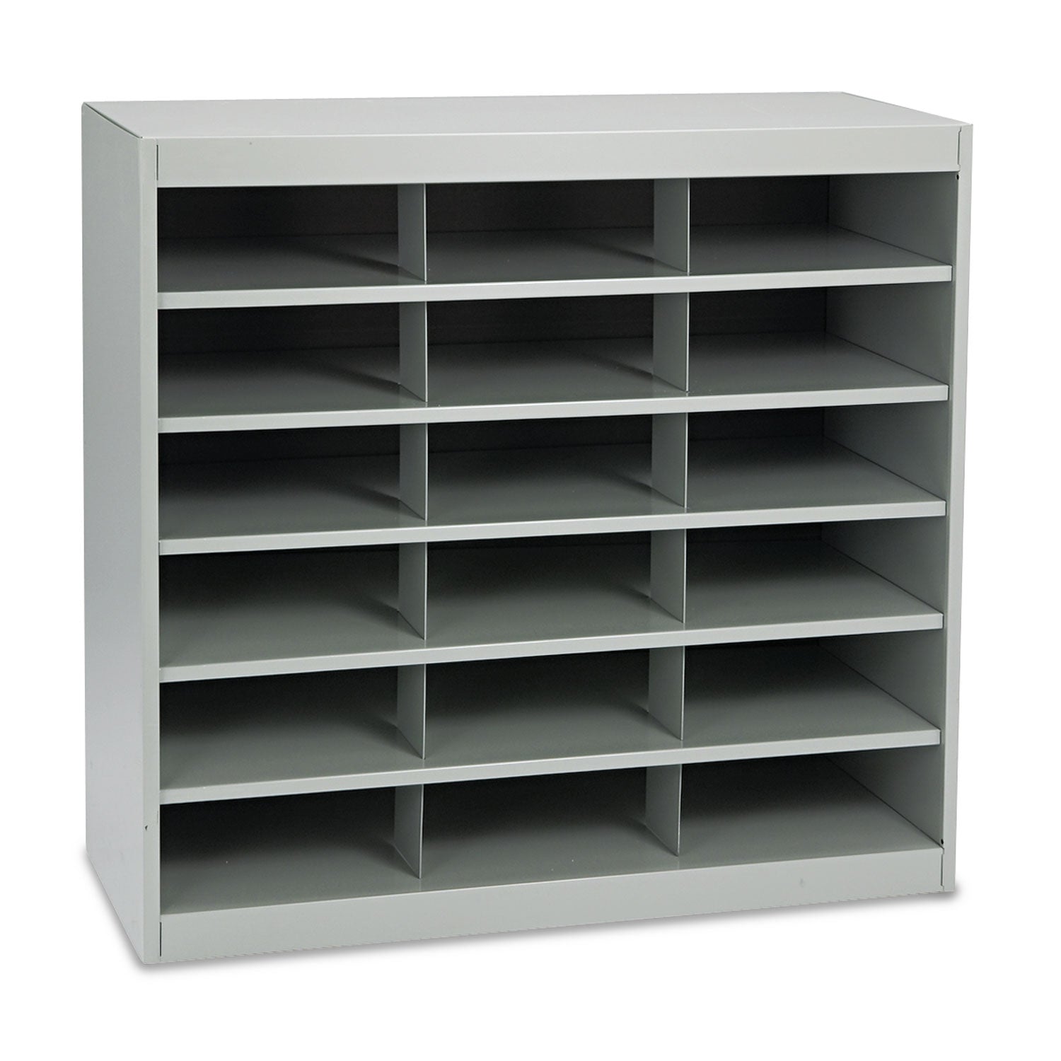 Steel Project Center Organizer, 18 Pockets, 37.5 x 15.75 x 36.5, Gray -