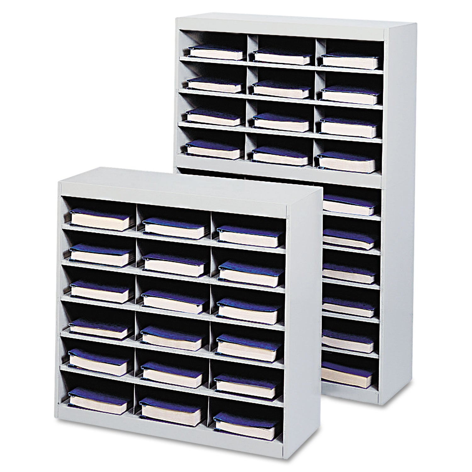 Steel Project Center Organizer, 18 Pockets, 37.5 x 15.75 x 36.5, Gray -