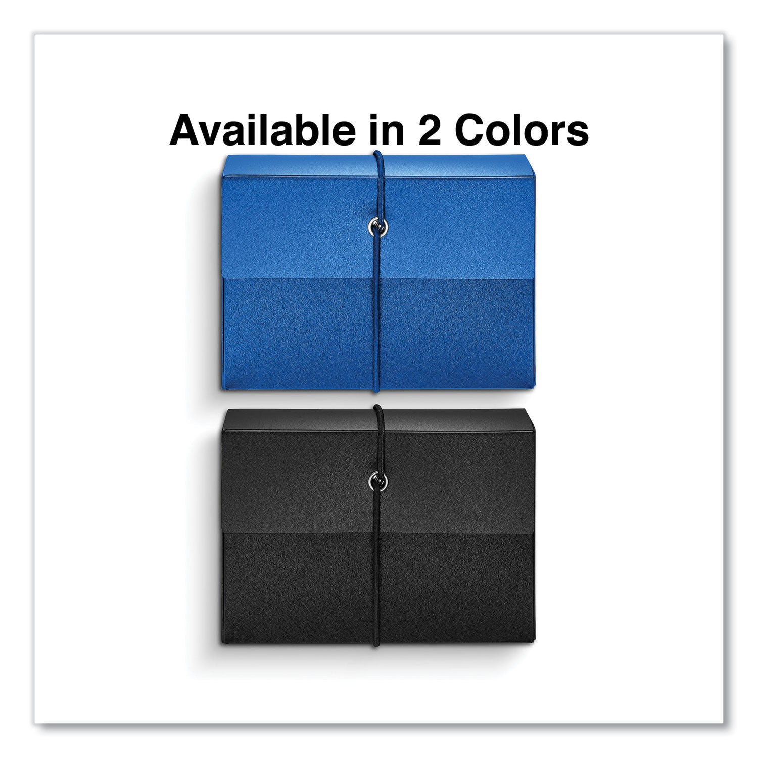poly-index-card-box-holds-100-3-x-5-cards-3-x-133-x-5-plastic-black-blue-2-pack_unv47304 - 2