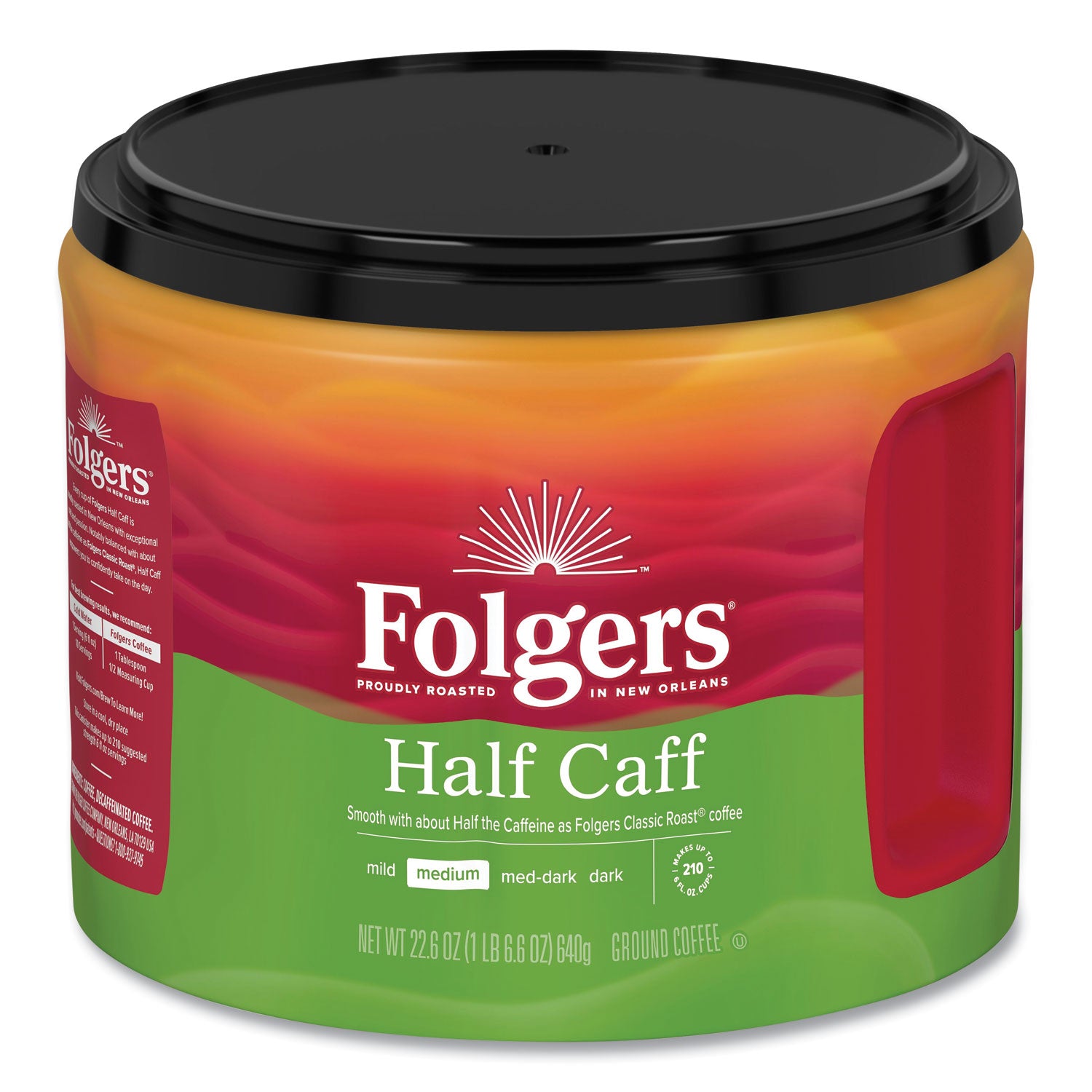 coffee-half-caff-226-oz-canister-6-carton_fol20527ct - 1