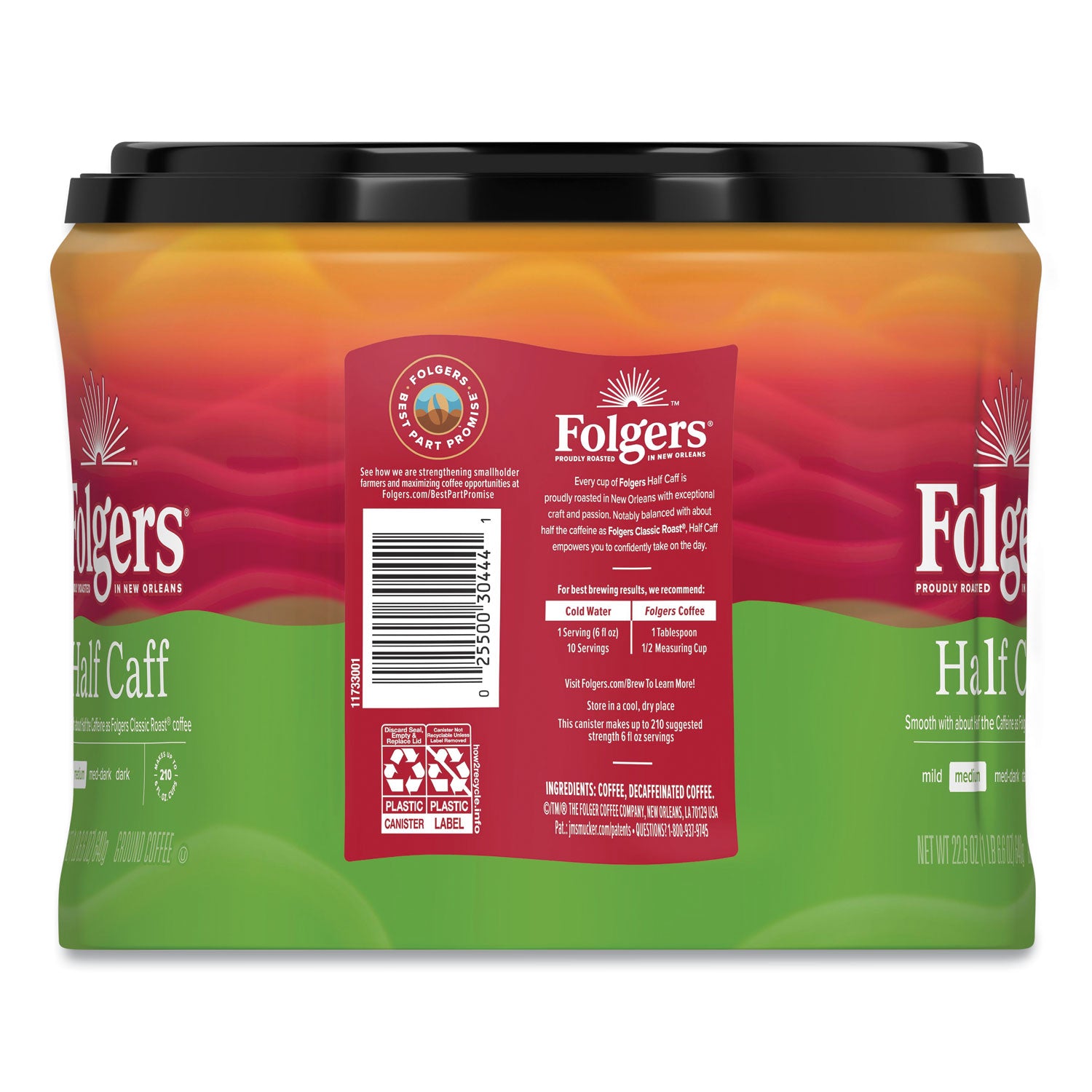 coffee-half-caff-226-oz-canister-6-carton_fol20527ct - 2
