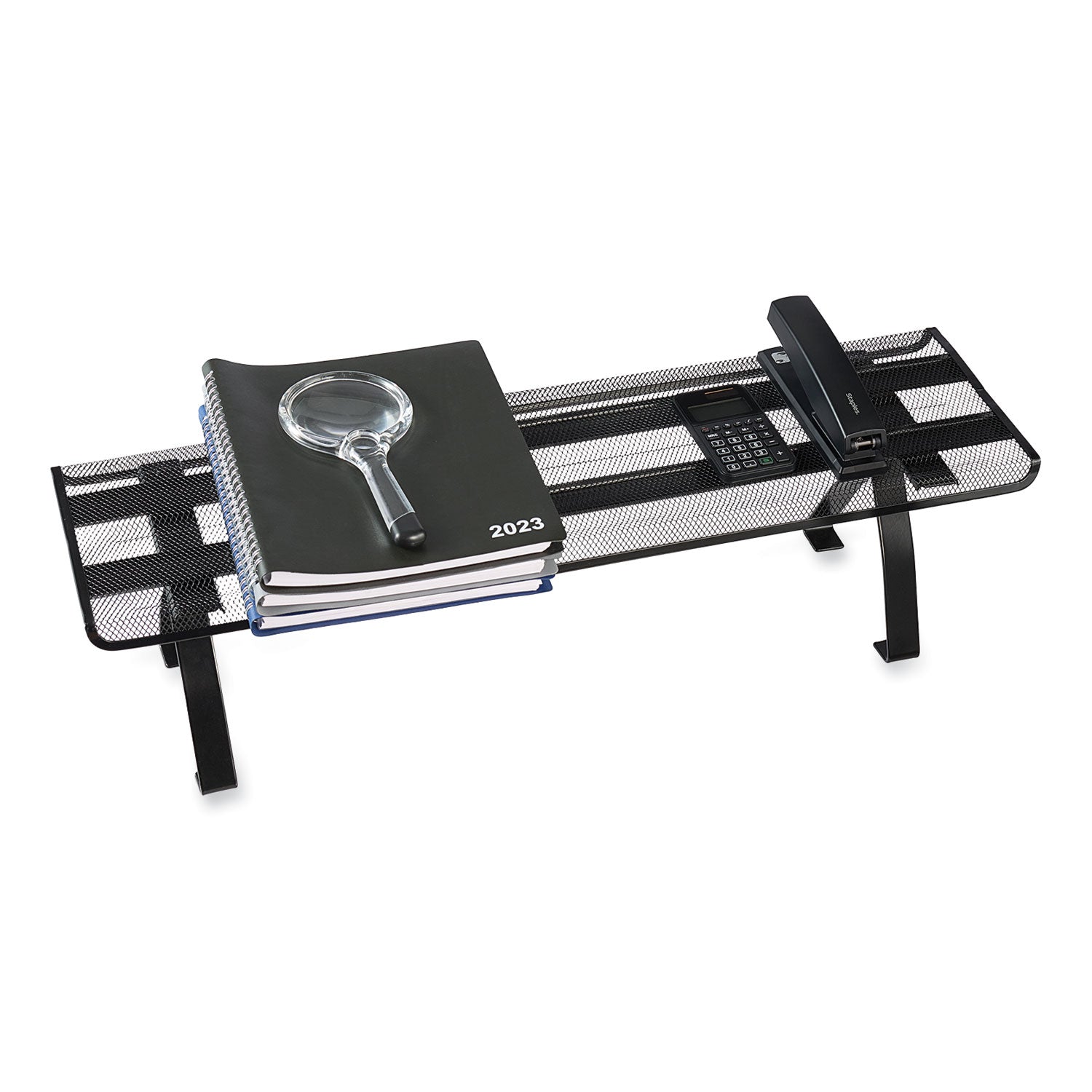 Mesh Off-Desk Shelf, 26.13 x 7 x 7, Black -