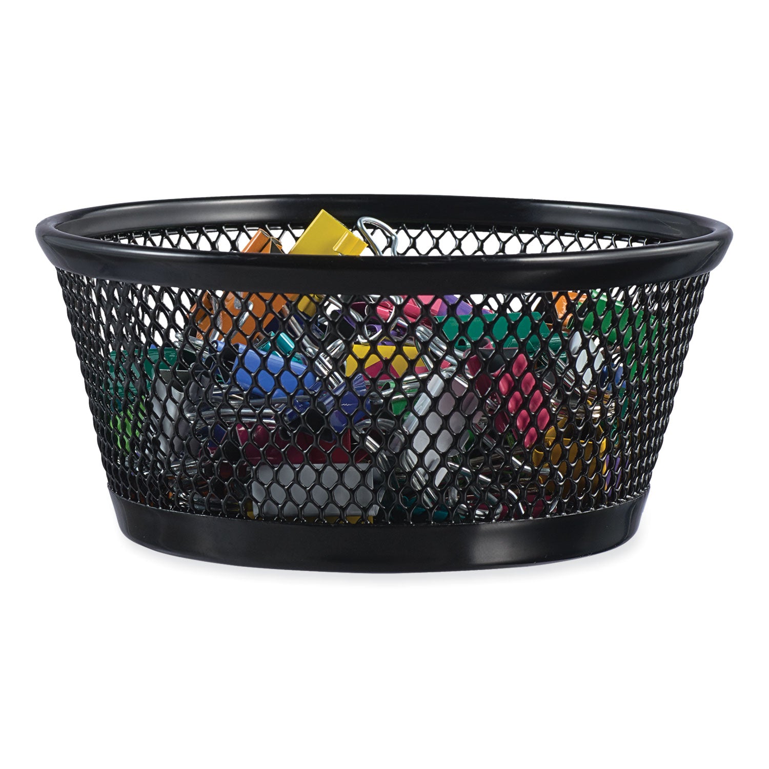 Jumbo Mesh Storage Dish, 4.38" Diameter x 2"h, Black -