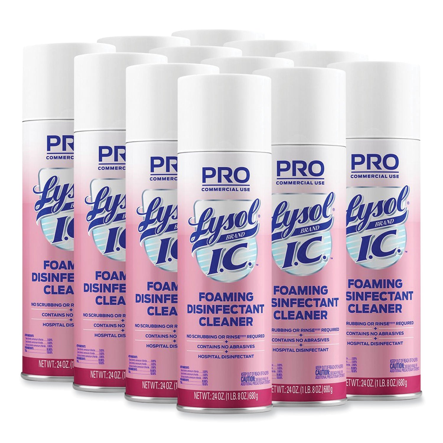 Foaming Disinfectant Cleaner, 24 oz Aerosol Spray, 12/Carton -