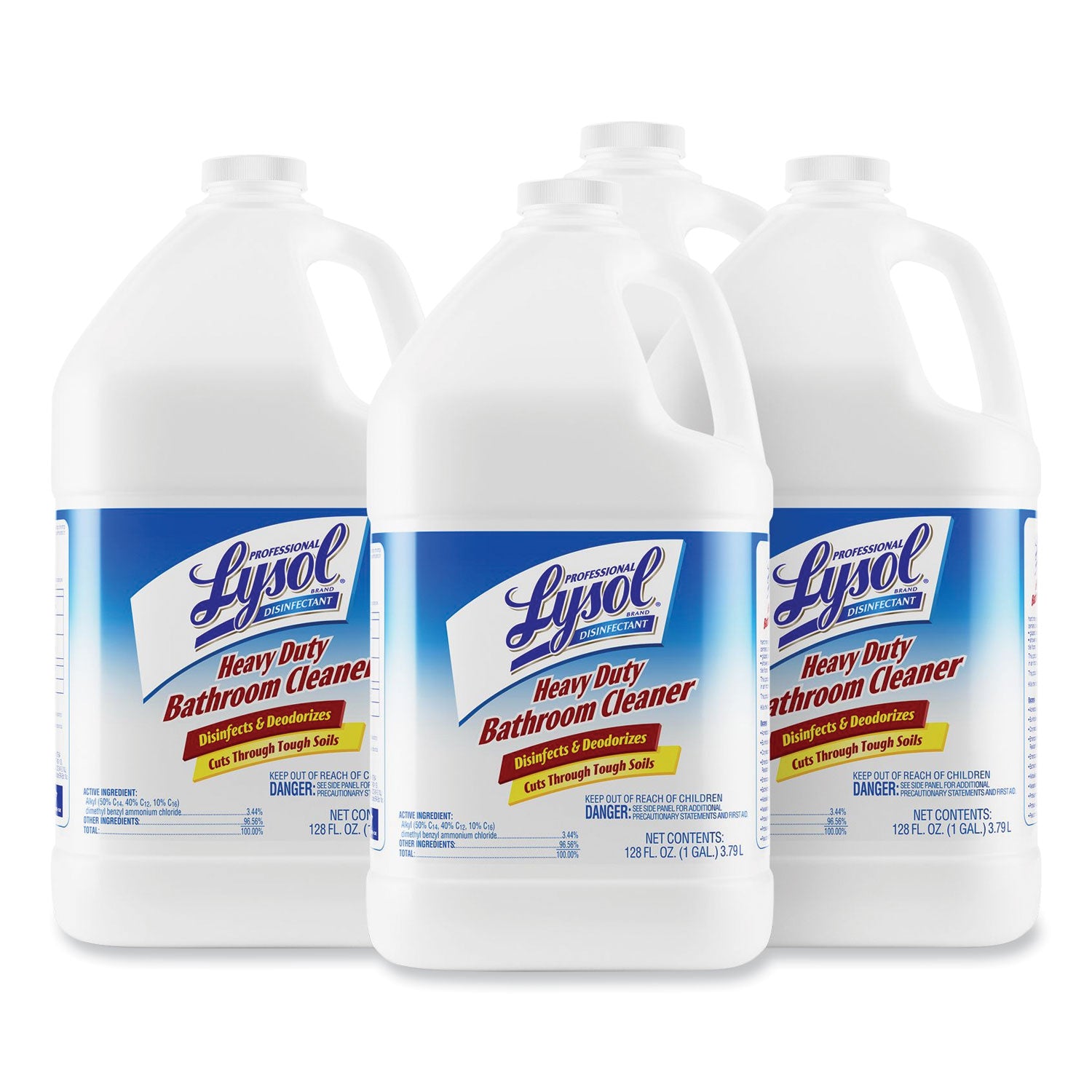 Disinfectant Heavy-Duty Bathroom Cleaner Concentrate, 1 gal Bottle, 4/Carton -