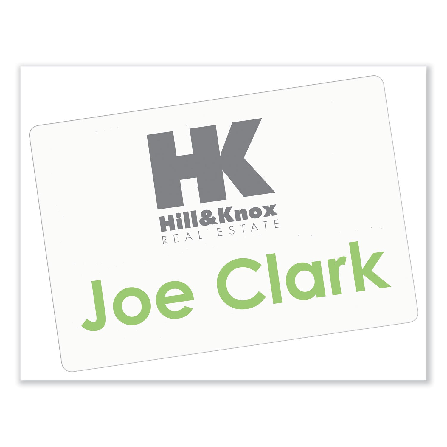 Printable Adhesive Name Badges, 3.38 x 2.33, White, 100/Pack -